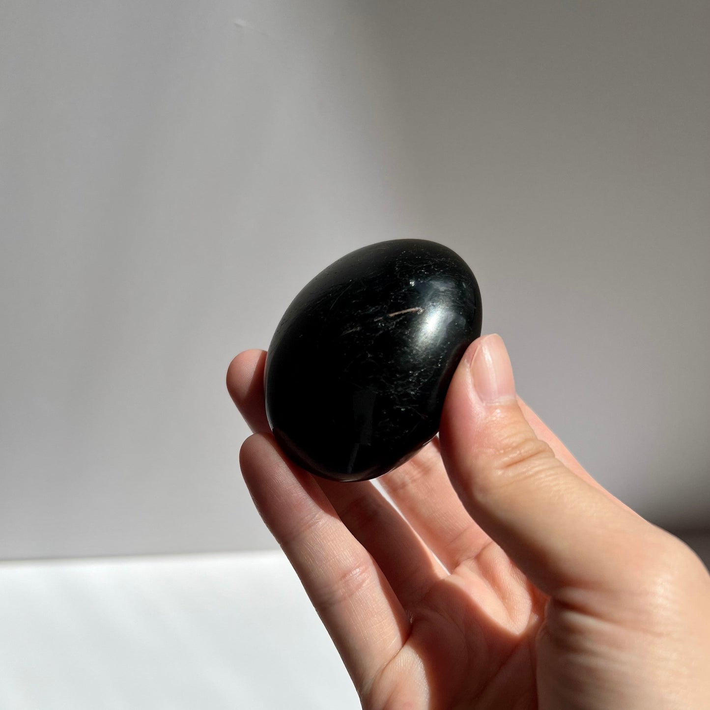 Grounding Protective Black Tourmaline Round Palmstone