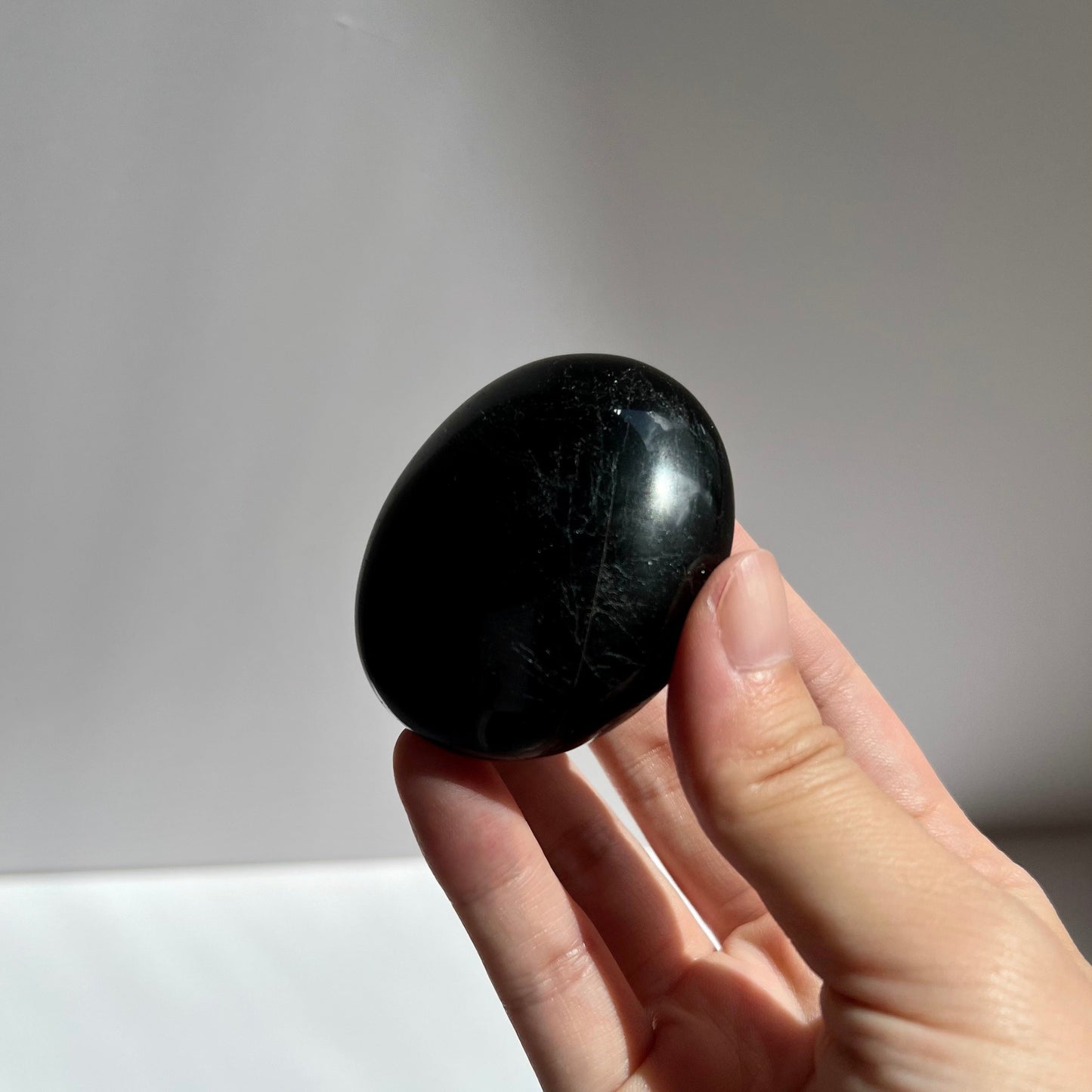 Grounding Protective Black Tourmaline Round Palmstone