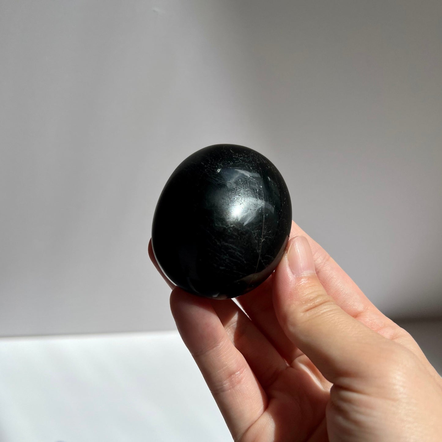 Grounding Protective Black Tourmaline Round Palmstone