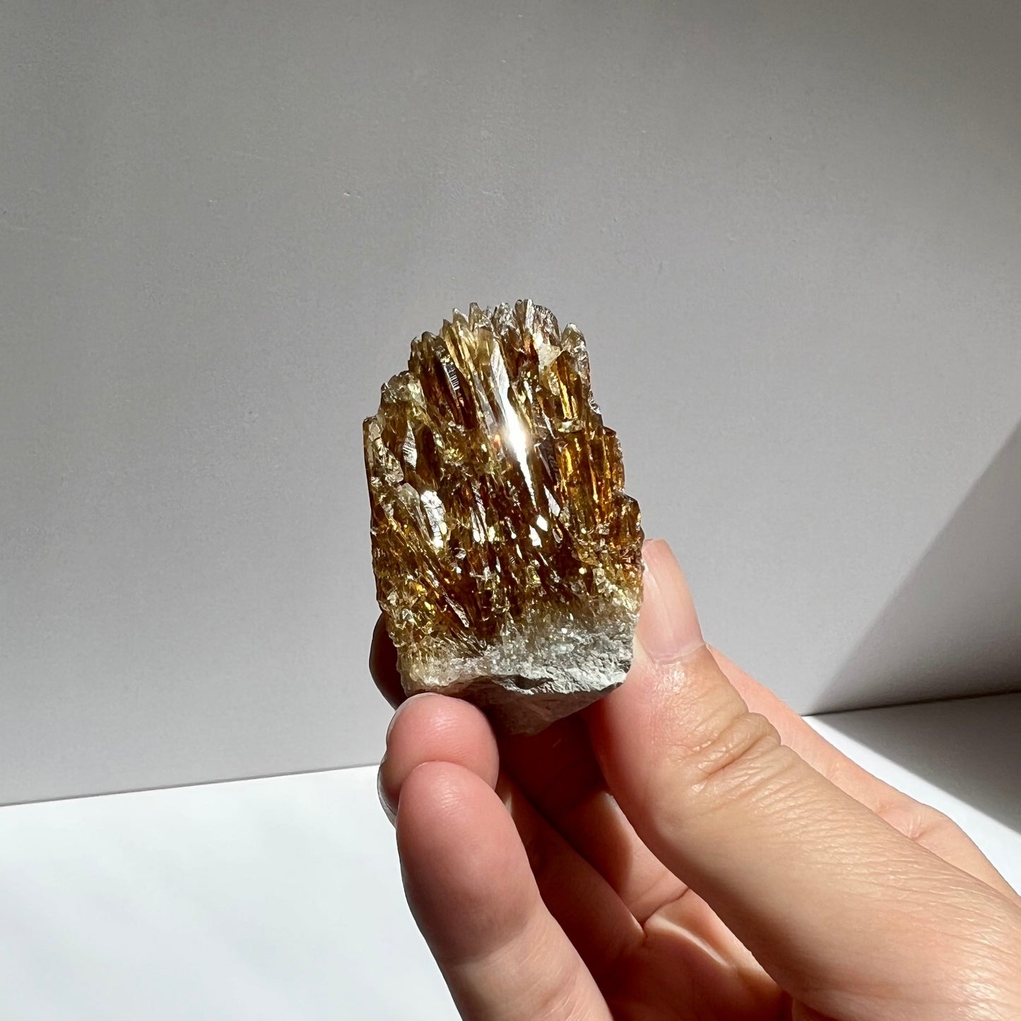 Raw Shiny Amber Calcite Baby Cluster