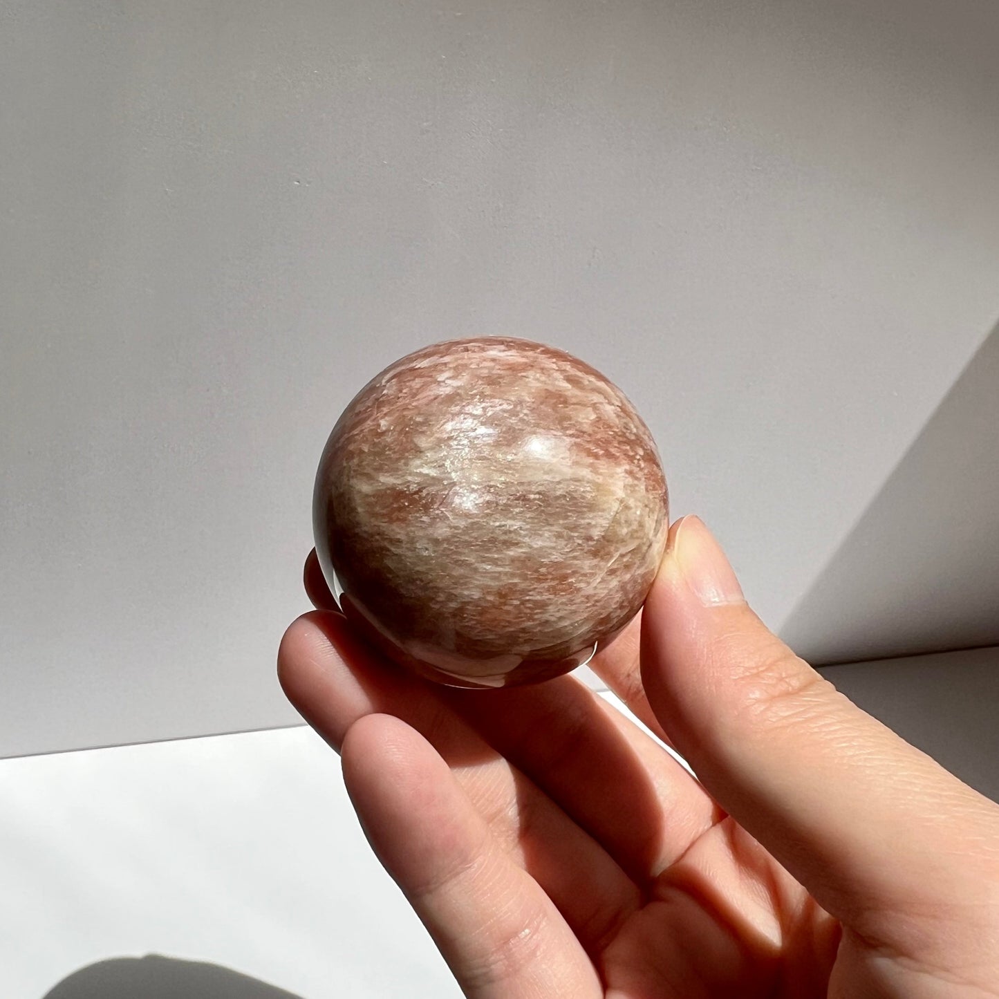 Gold Orange Flash Sunstone Moonstone Small Sphere