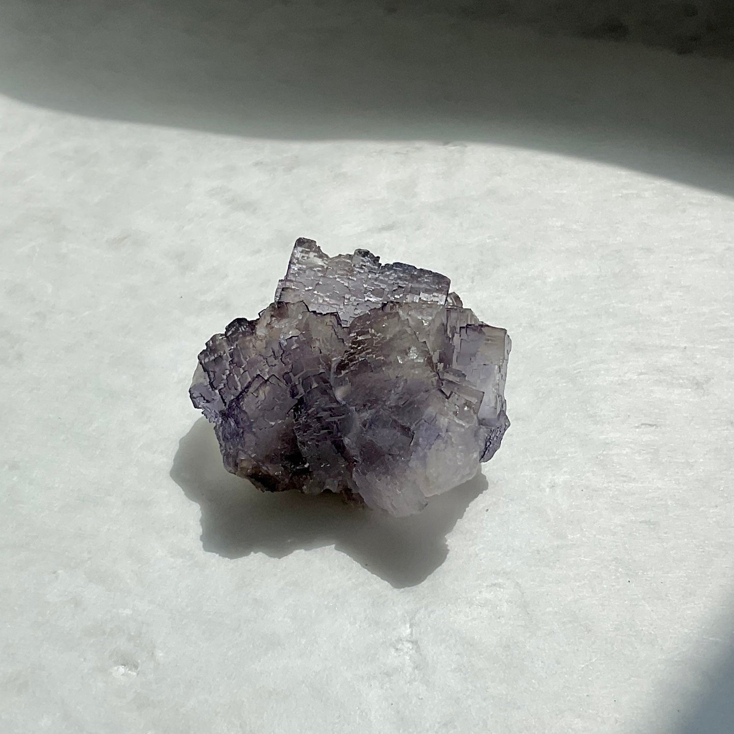 Purple and Transparent Zoning Cubic Mexican Fluorite