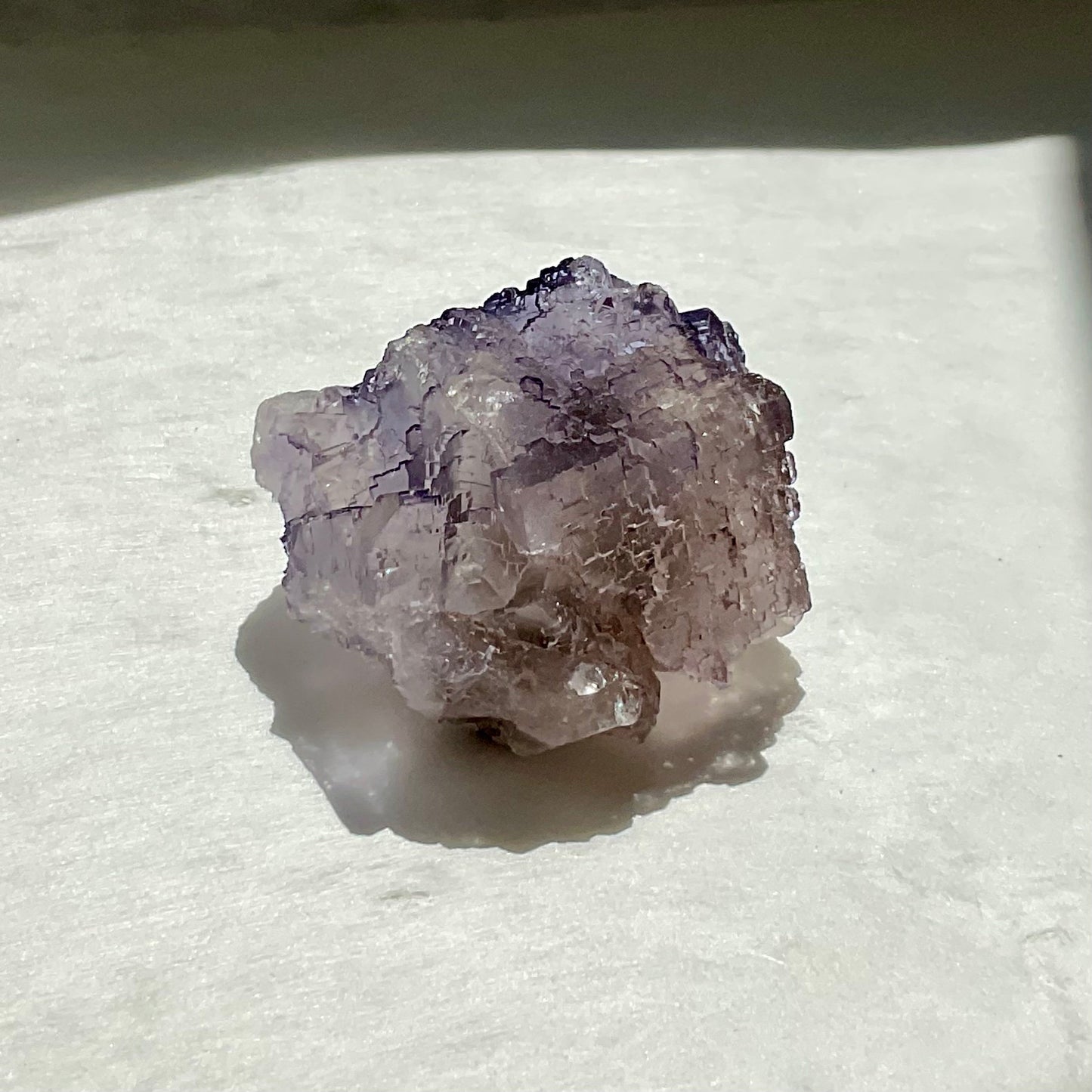 Purple and Transparent Zoning Cubic Mexican Fluorite