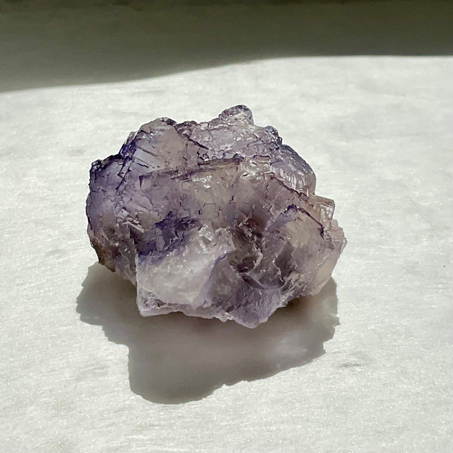 Purple and Transparent Zoning Cubic Mexican Fluorite