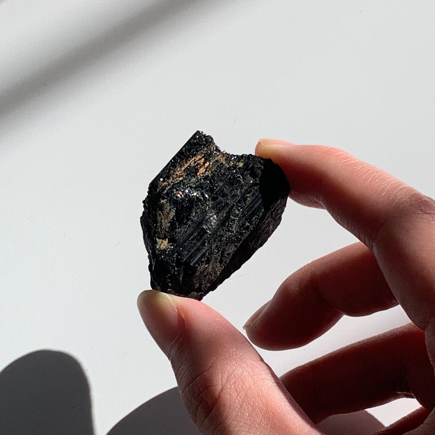 Set of Three Raw Black Tourmaline Tumble Pieces