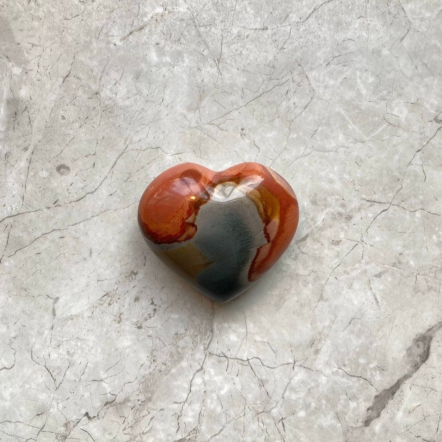 Polychrome Jasper Small Cute Heart