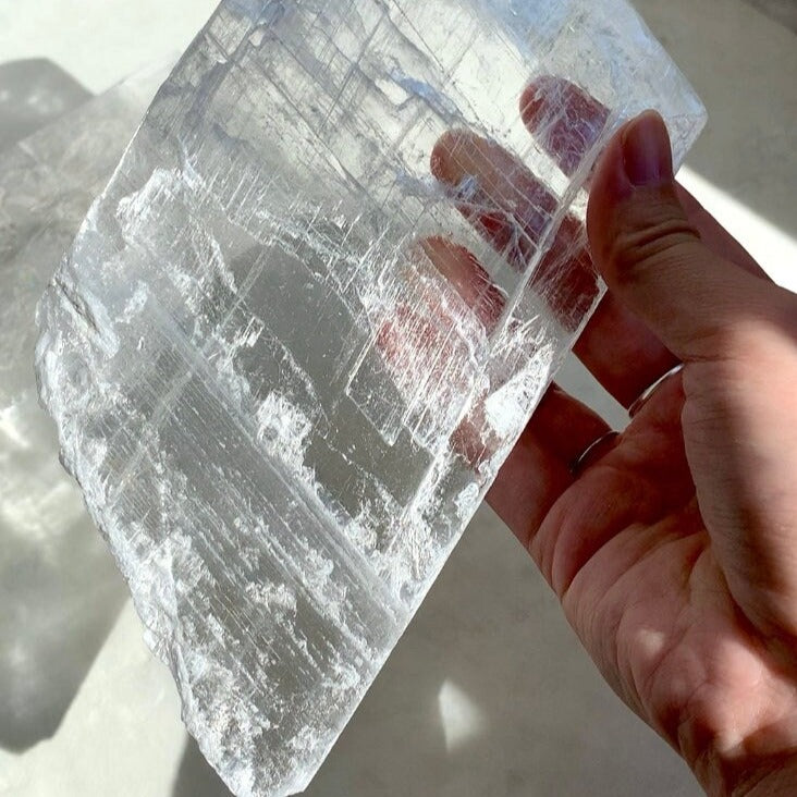 Cleansing Crystal Raw Selenite Slab