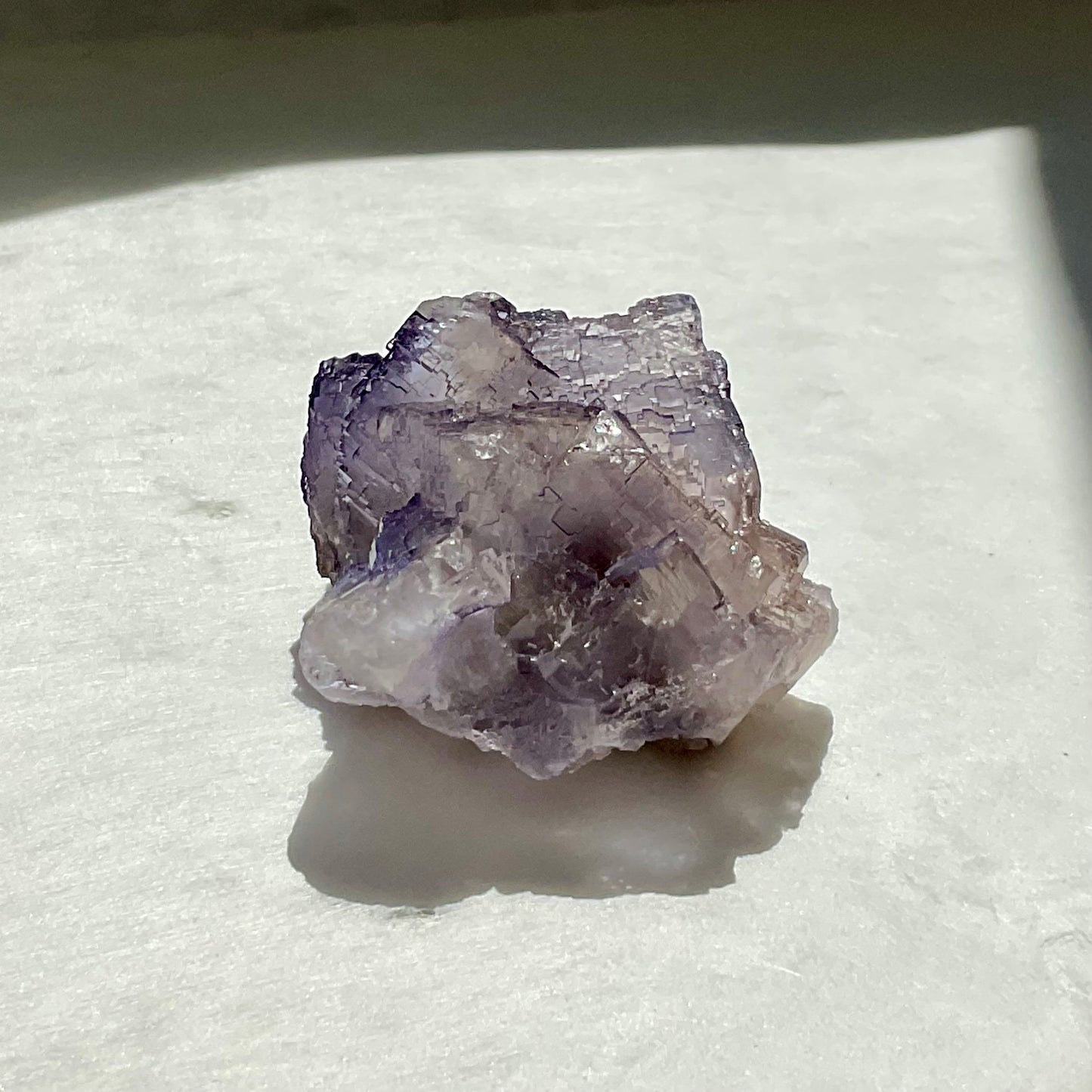 Purple and Transparent Zoning Cubic Mexican Fluorite