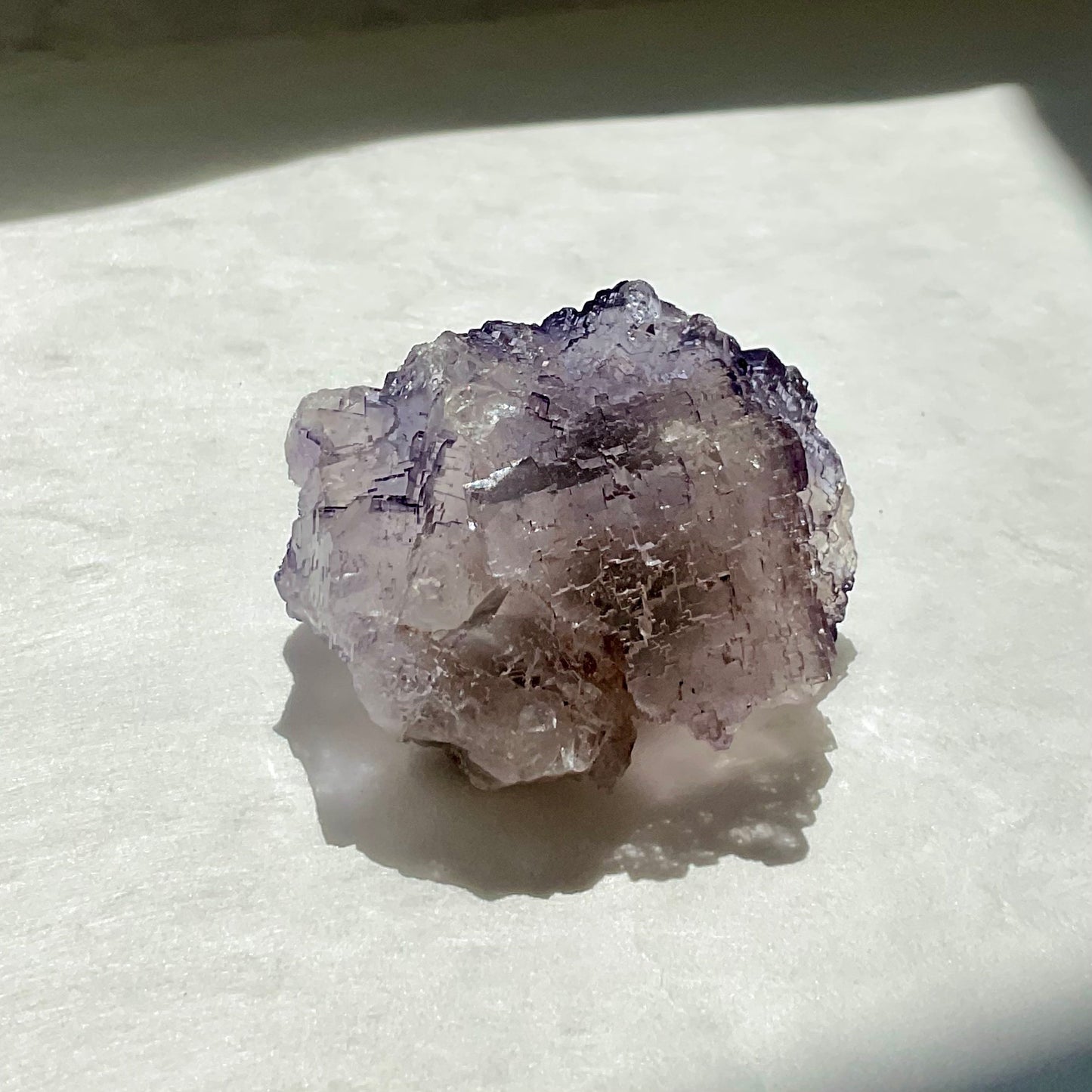 Purple and Transparent Zoning Cubic Mexican Fluorite