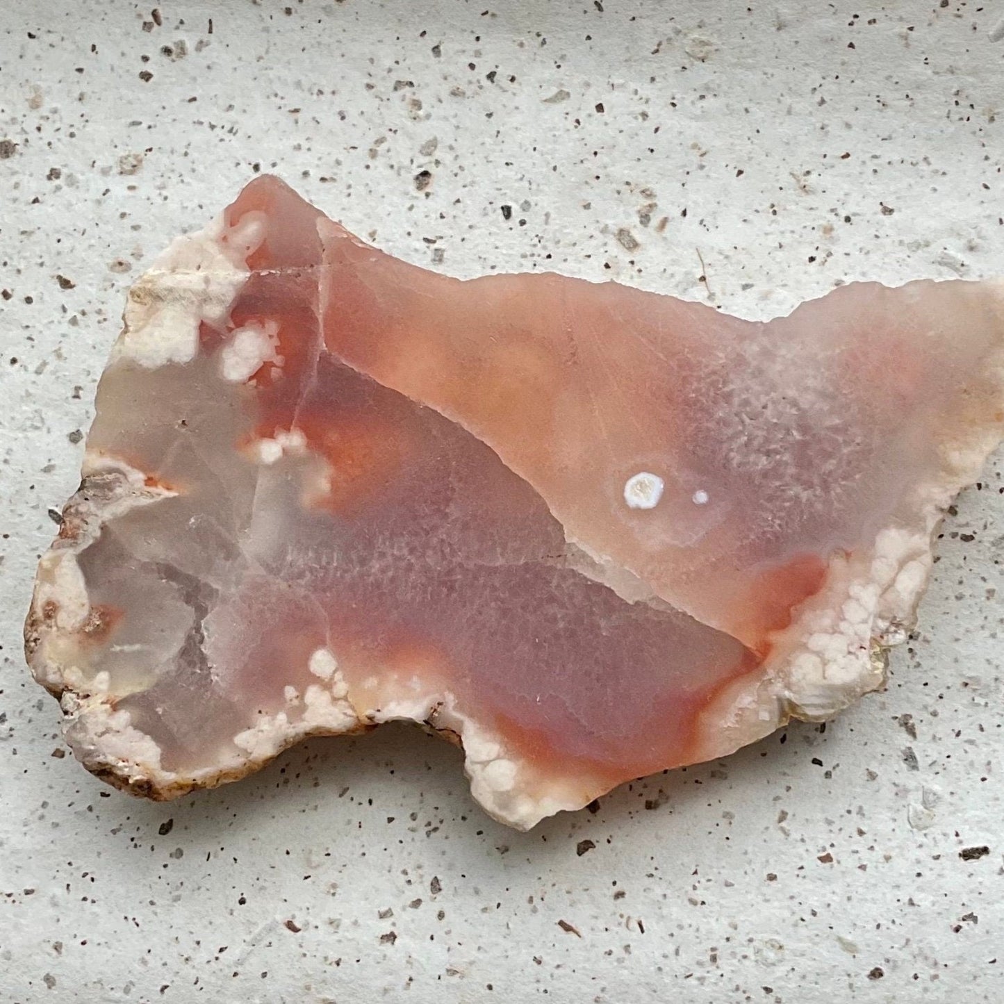 Flower Sakura Agate Raw Matte Slabs with Beautiful Plumes