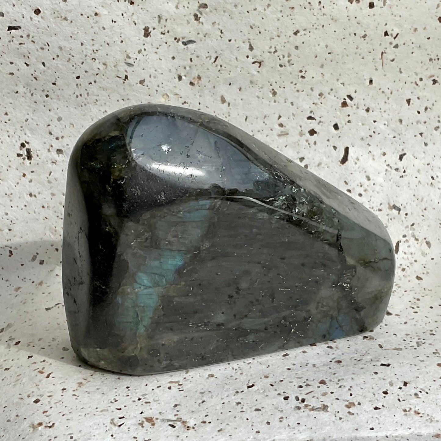 Blue Green Flash Labradorite Triangular Mountain Freeform