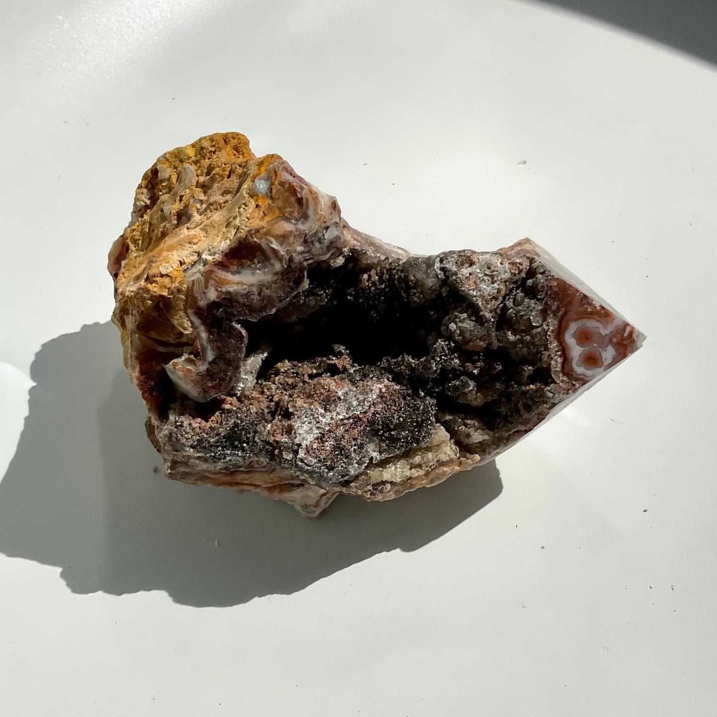 Raw Mexican Lace Agate Botryoidal Freeform with Point