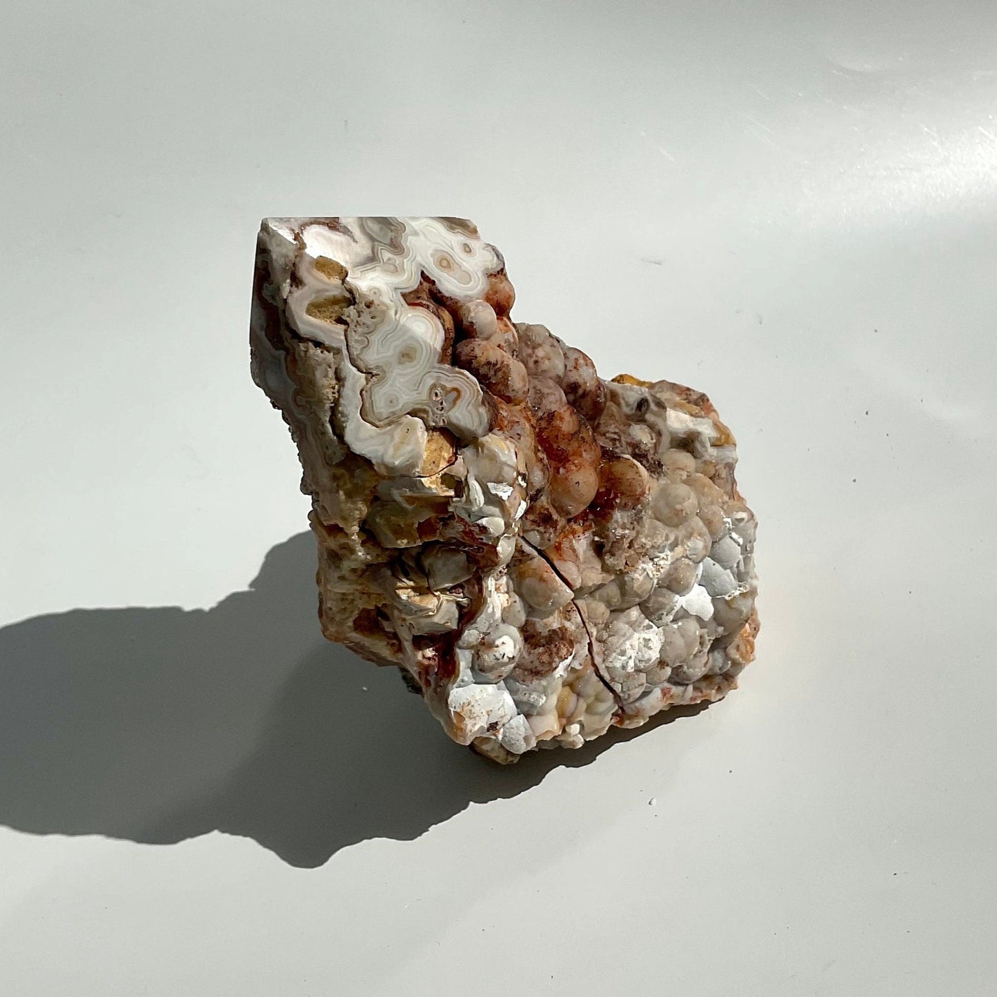 Raw Mexican Lace Agate Botryoidal Freeform with Point