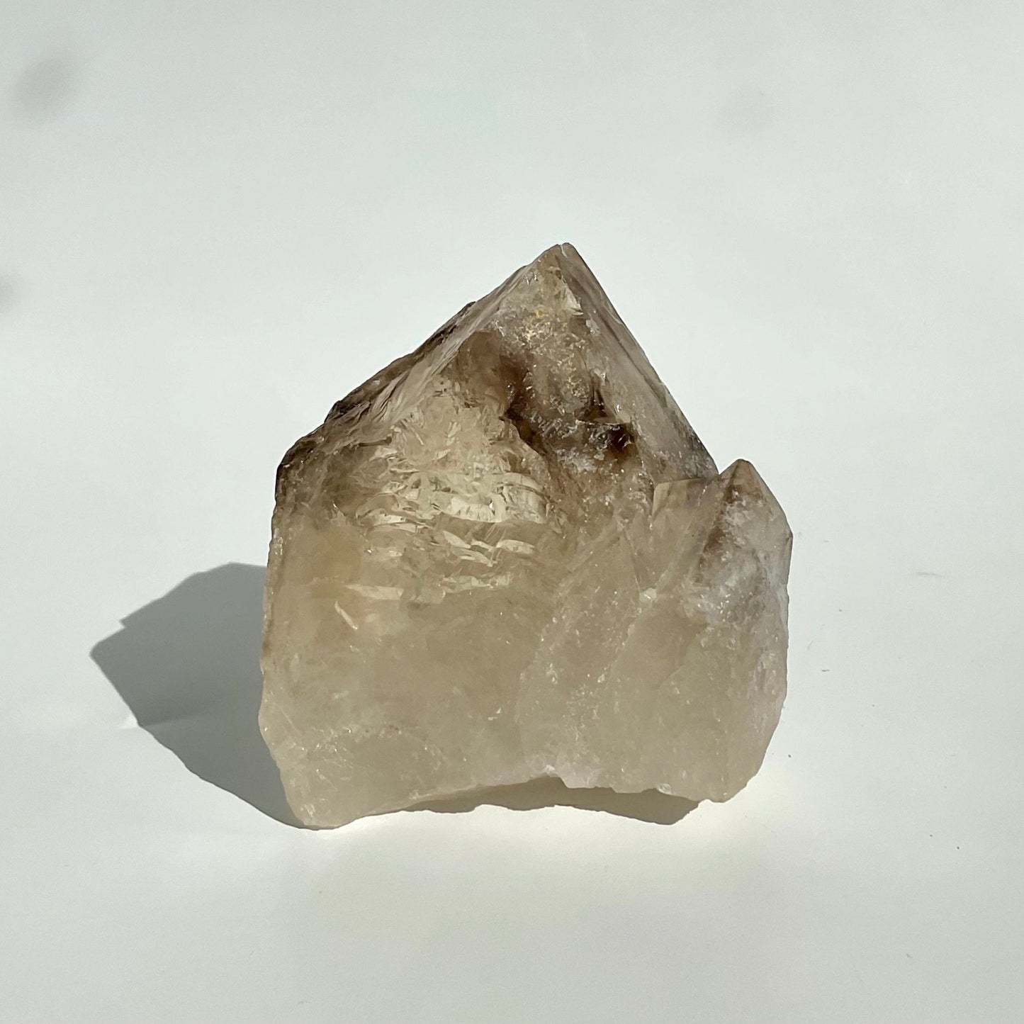 Raw Smoky Lined Citrine Elestial Quartz Standing Point