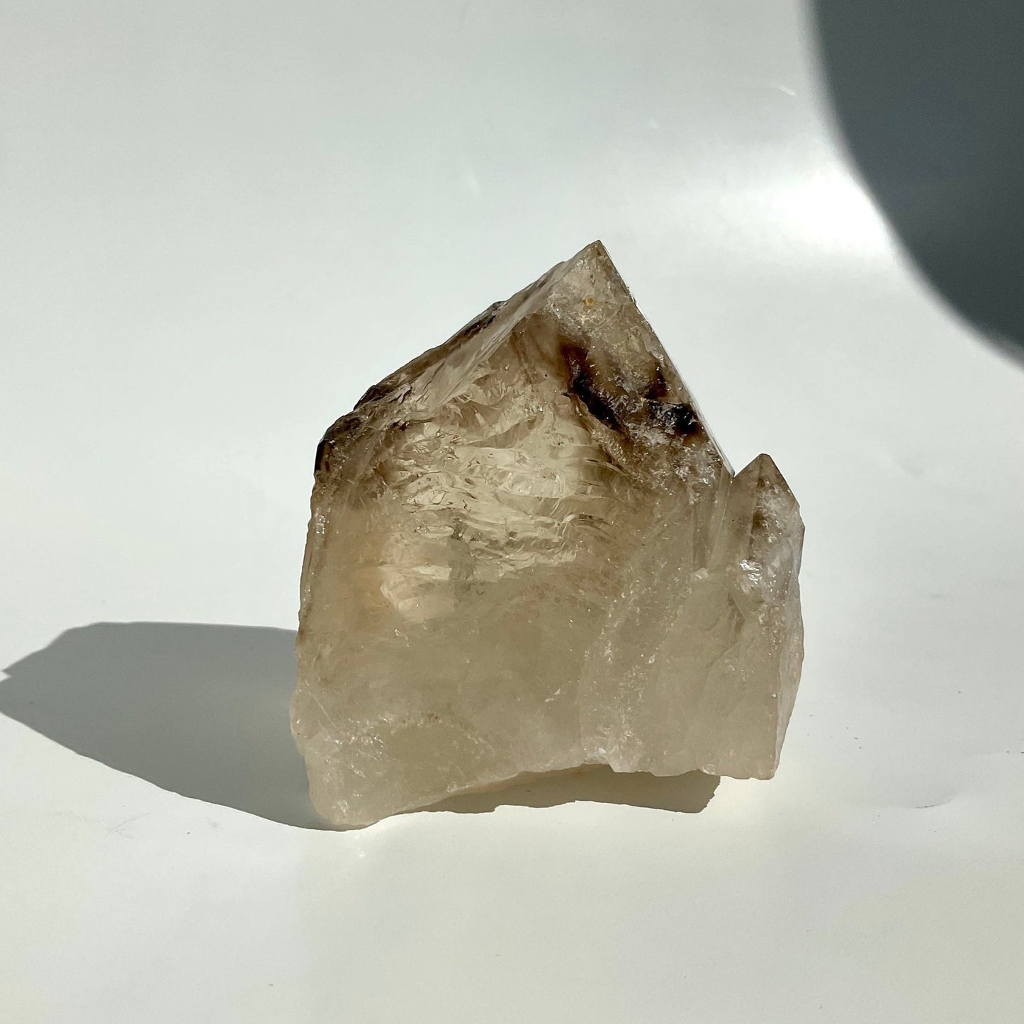 Raw Smoky Lined Citrine Elestial Quartz Standing Point