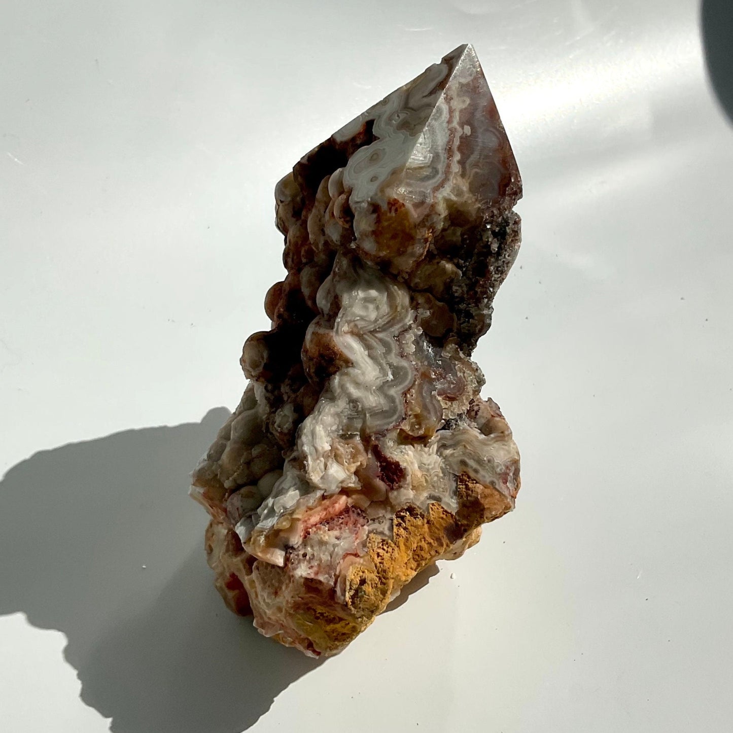 Raw Mexican Lace Agate Botryoidal Freeform with Point