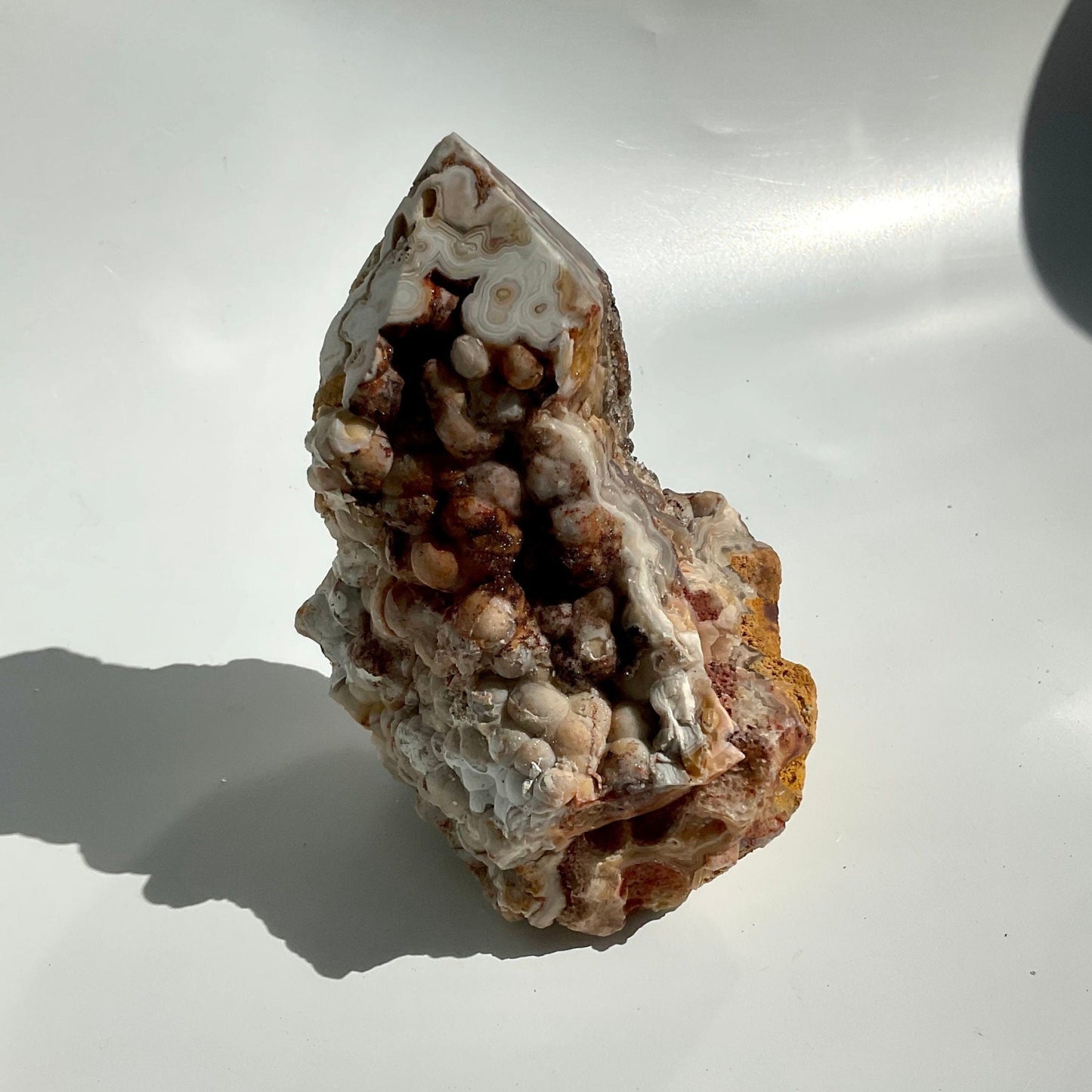 Raw Mexican Lace Agate Botryoidal Freeform with Point