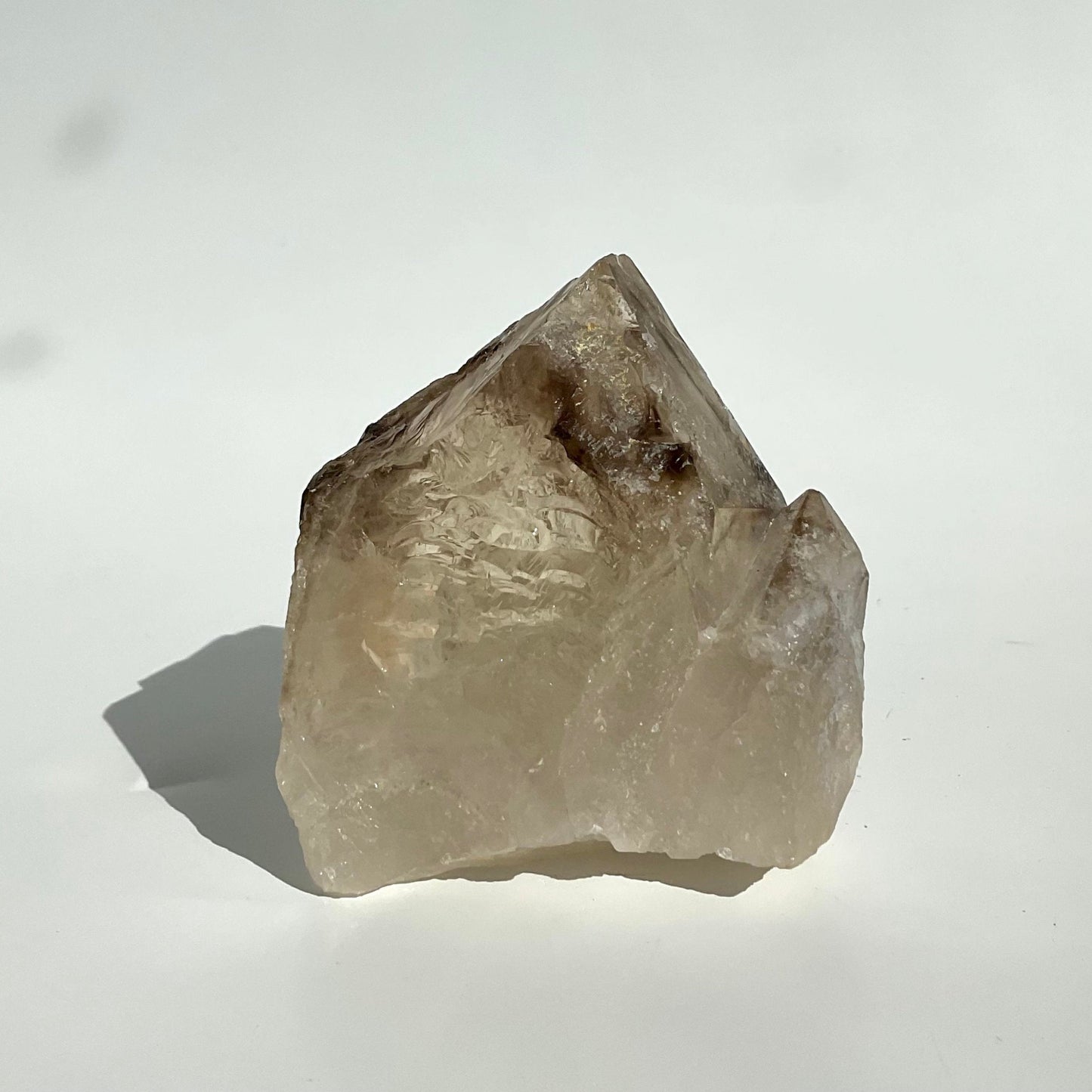 Raw Smoky Lined Citrine Elestial Quartz Standing Point