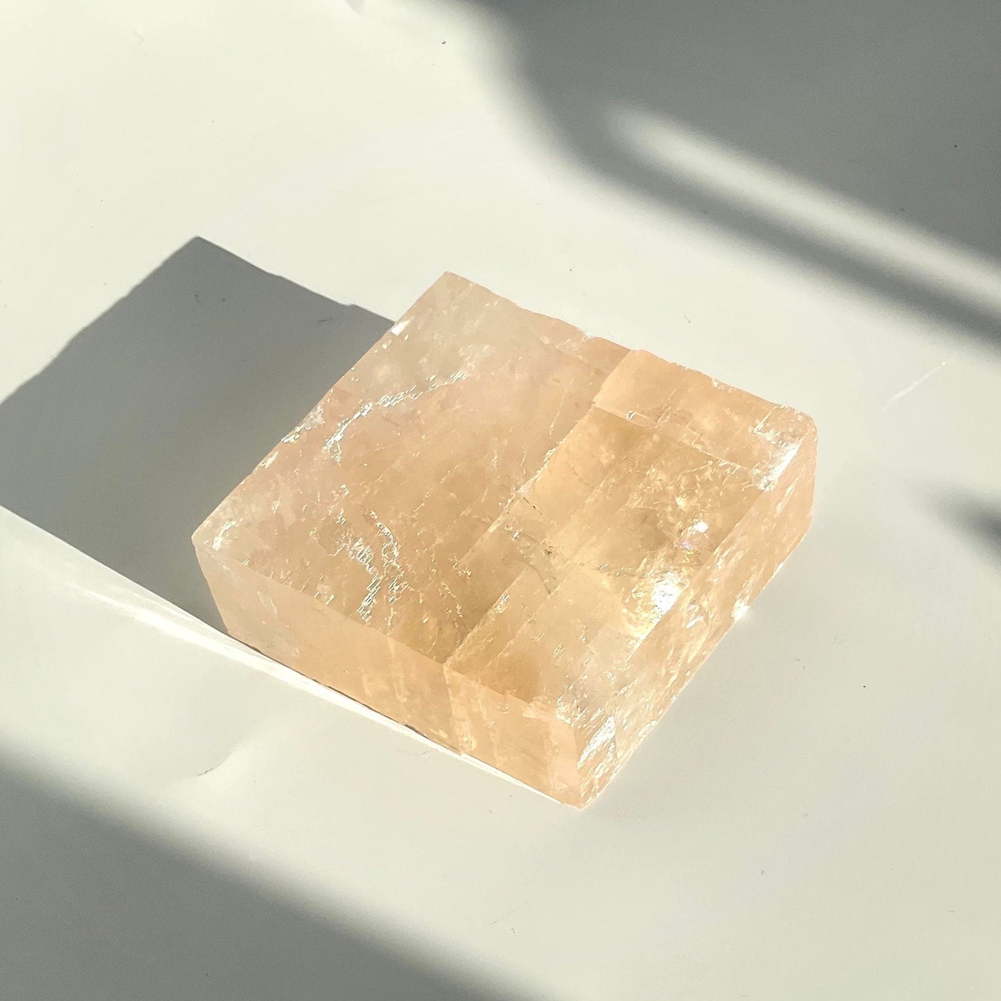 Pink Optical Calcite Block Piece