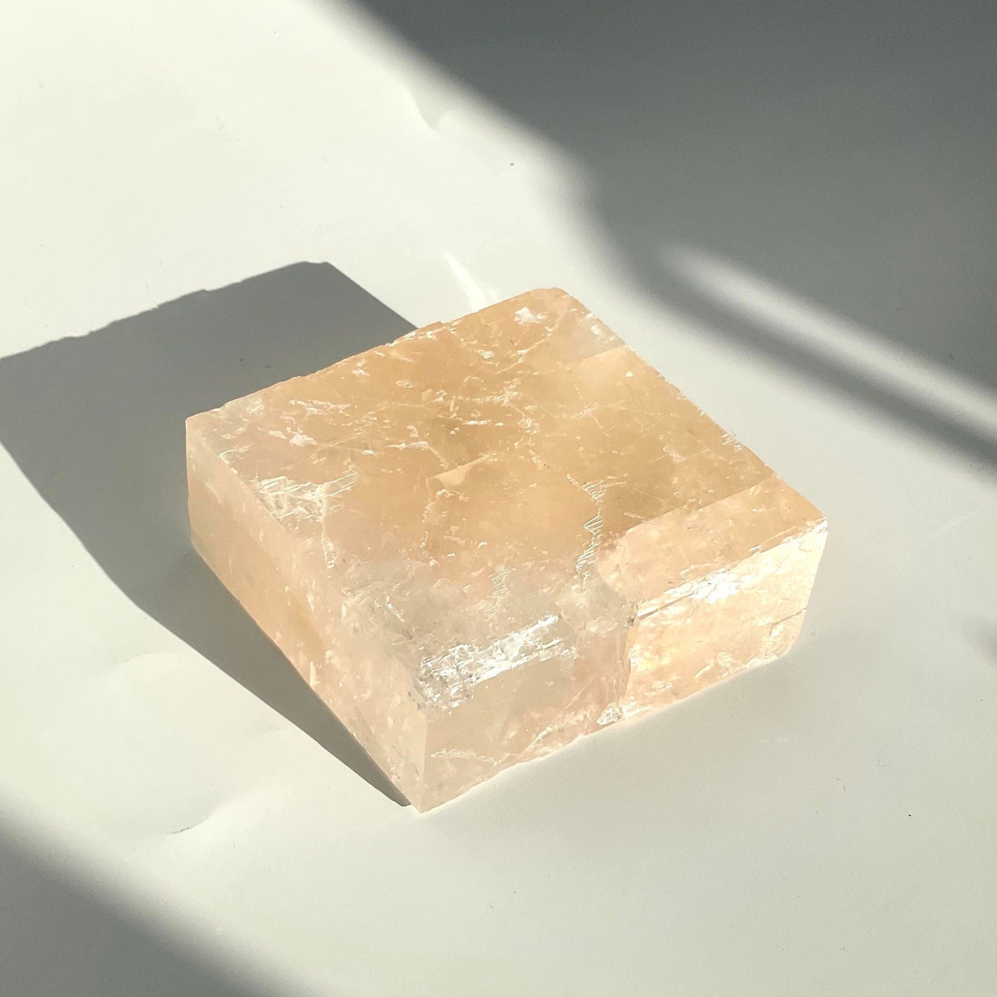 Pink Optical Calcite Block Piece