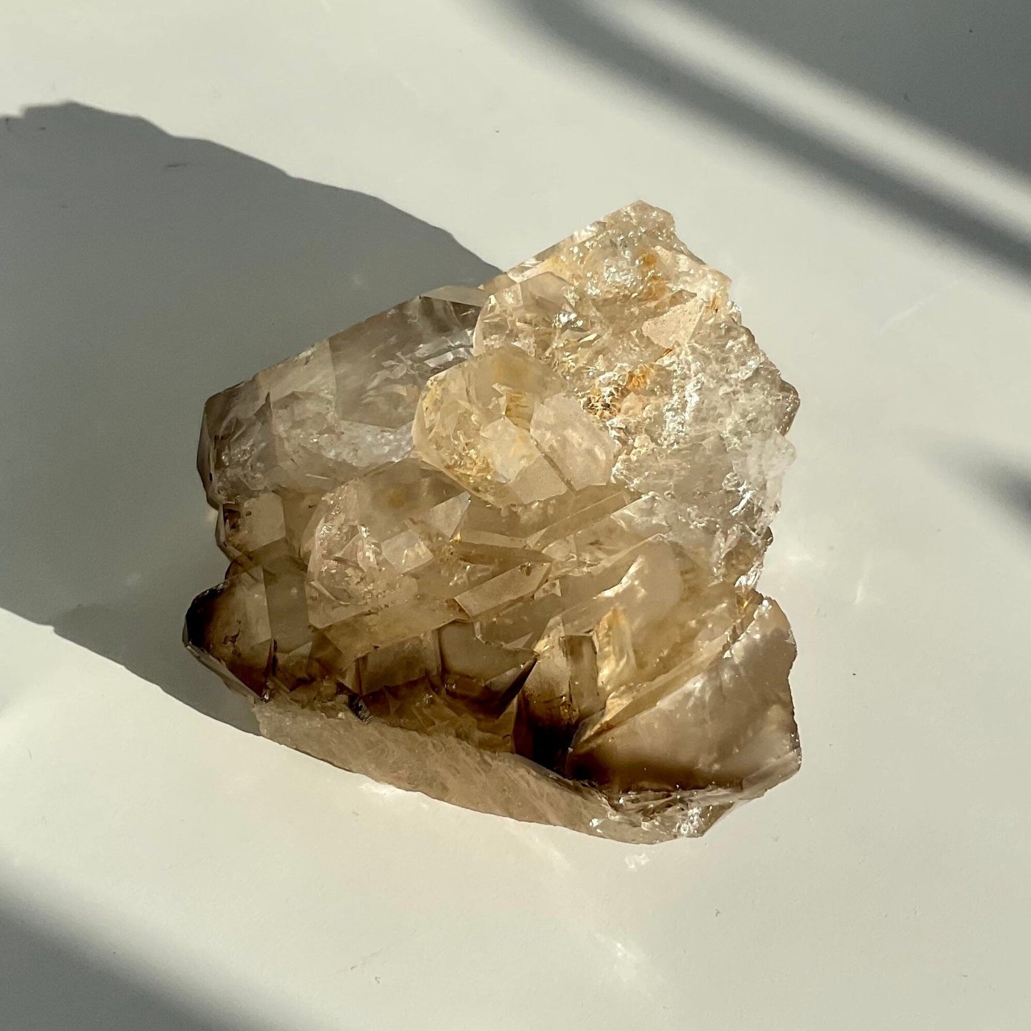 Raw Smoky Cathedral Quartz Crystal Interesting Formation