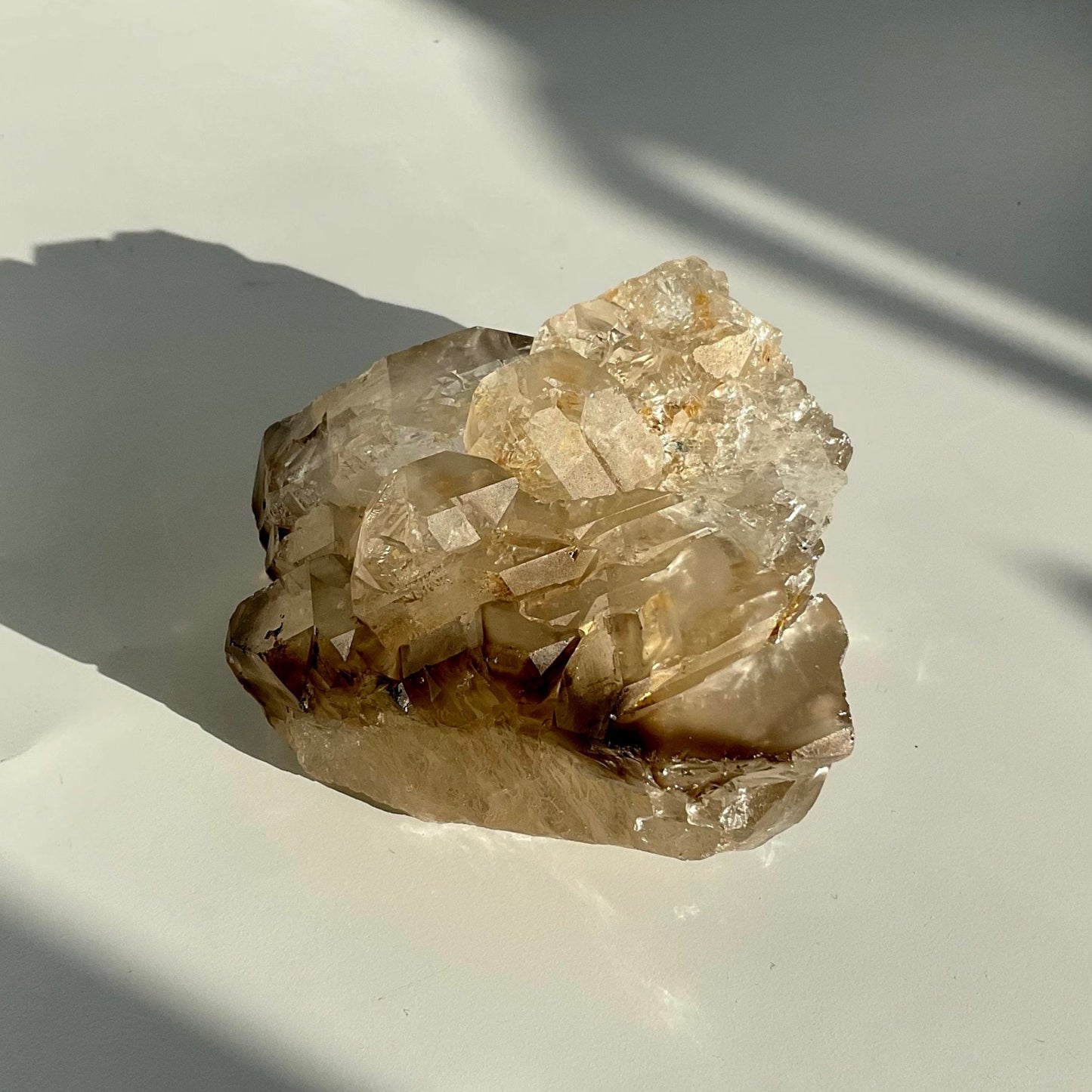 Raw Smoky Cathedral Quartz Crystal Interesting Formation