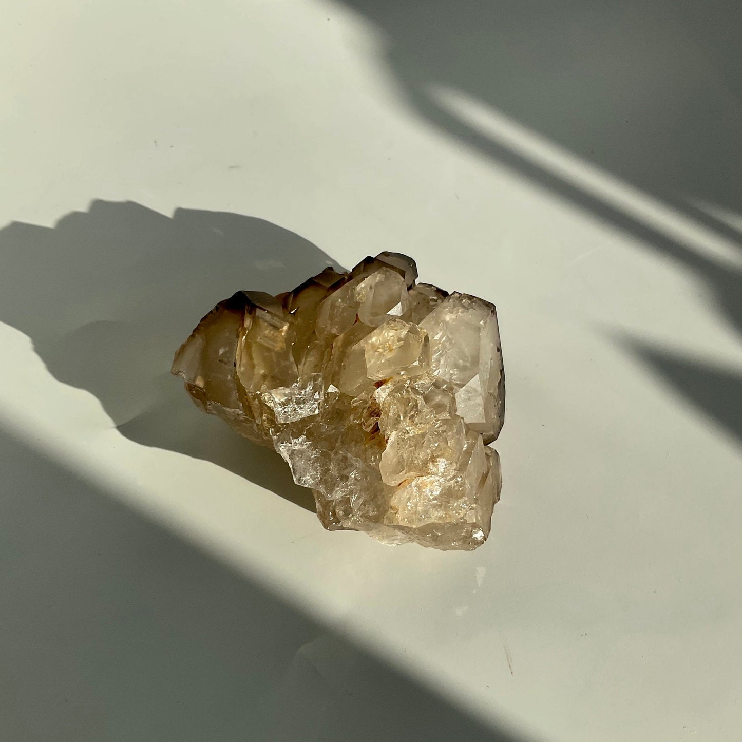 Raw Smoky Cathedral Quartz Crystal Interesting Formation