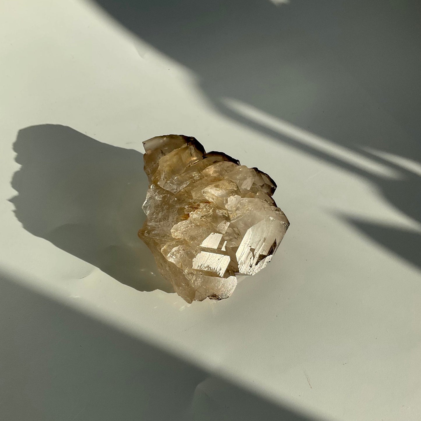 Raw Smoky Cathedral Quartz Crystal Interesting Formation