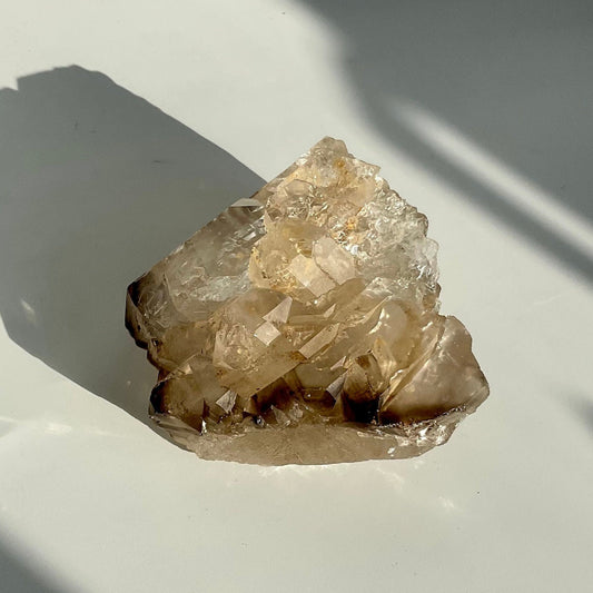 Raw Smoky Cathedral Quartz Crystal Interesting Formation