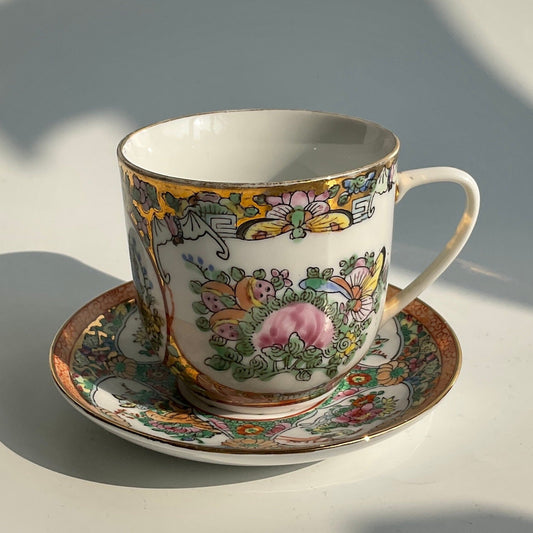 All Handpainted Artisan Vintage Porcelain Teacup set