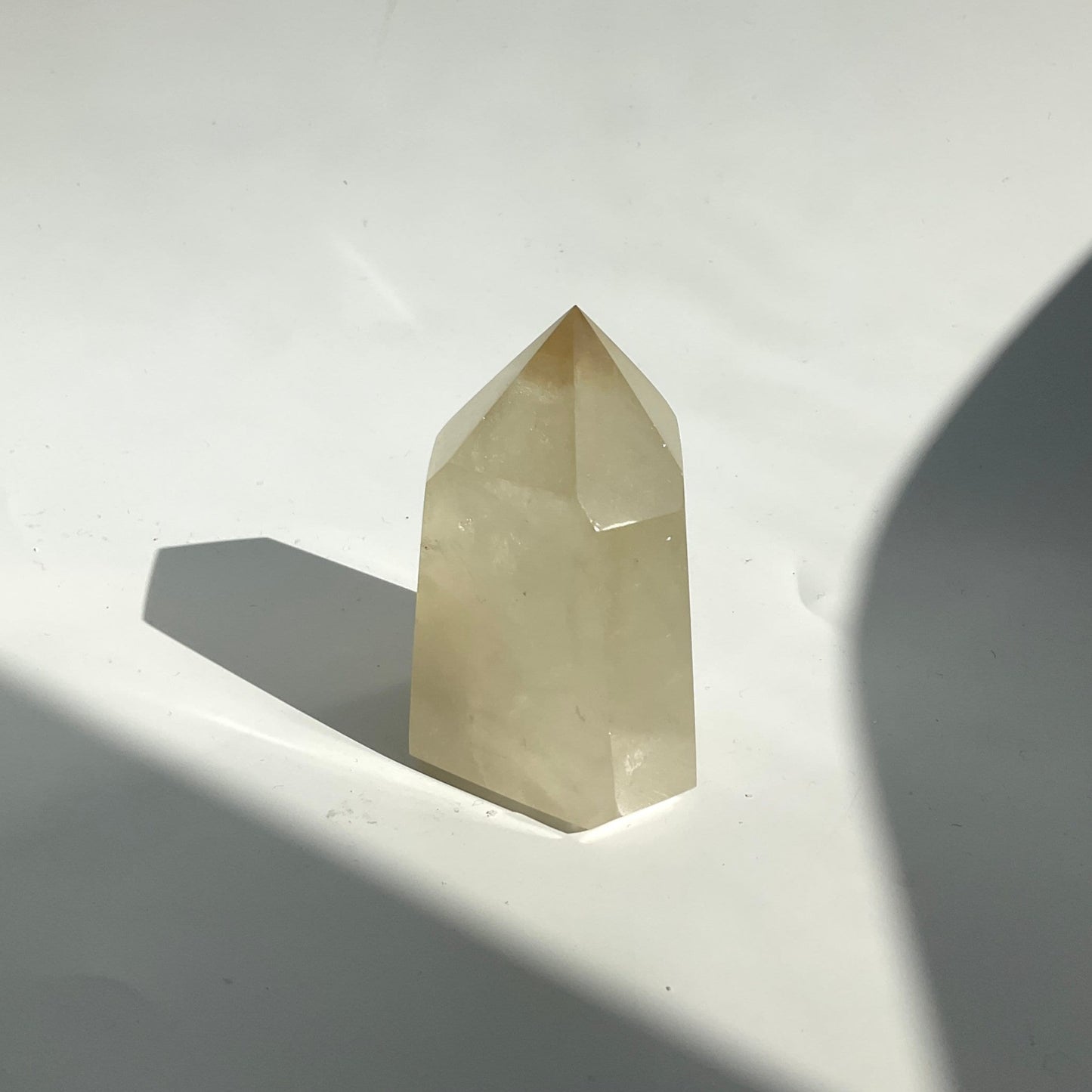 Dreamy Ethereal Natural Citrine Light Champagne Crystal Tower