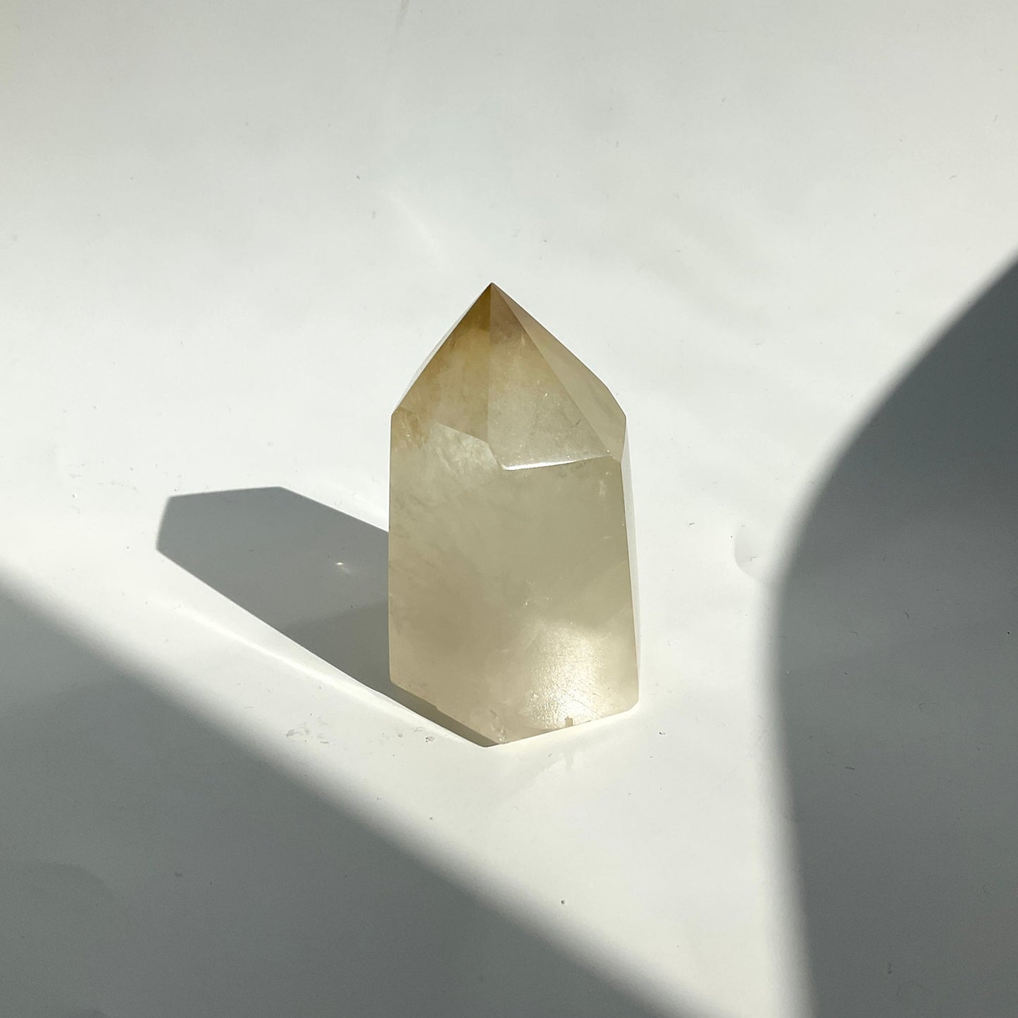 Dreamy Ethereal Natural Citrine Light Champagne Crystal Tower