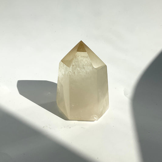 Dreamy Ethereal Natural Citrine Light Champagne Crystal Tower