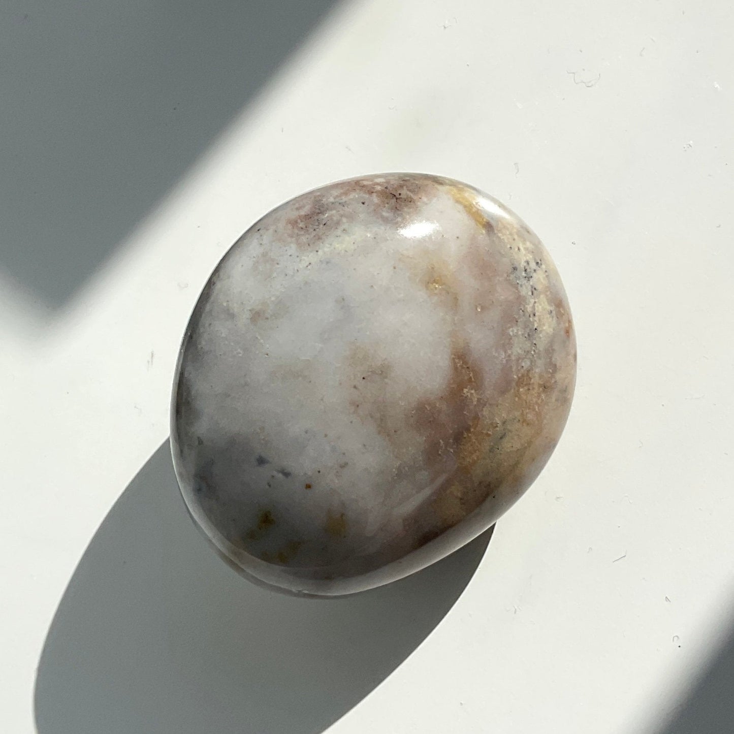 Ocean Jasper White Mix Crystal Palmstone