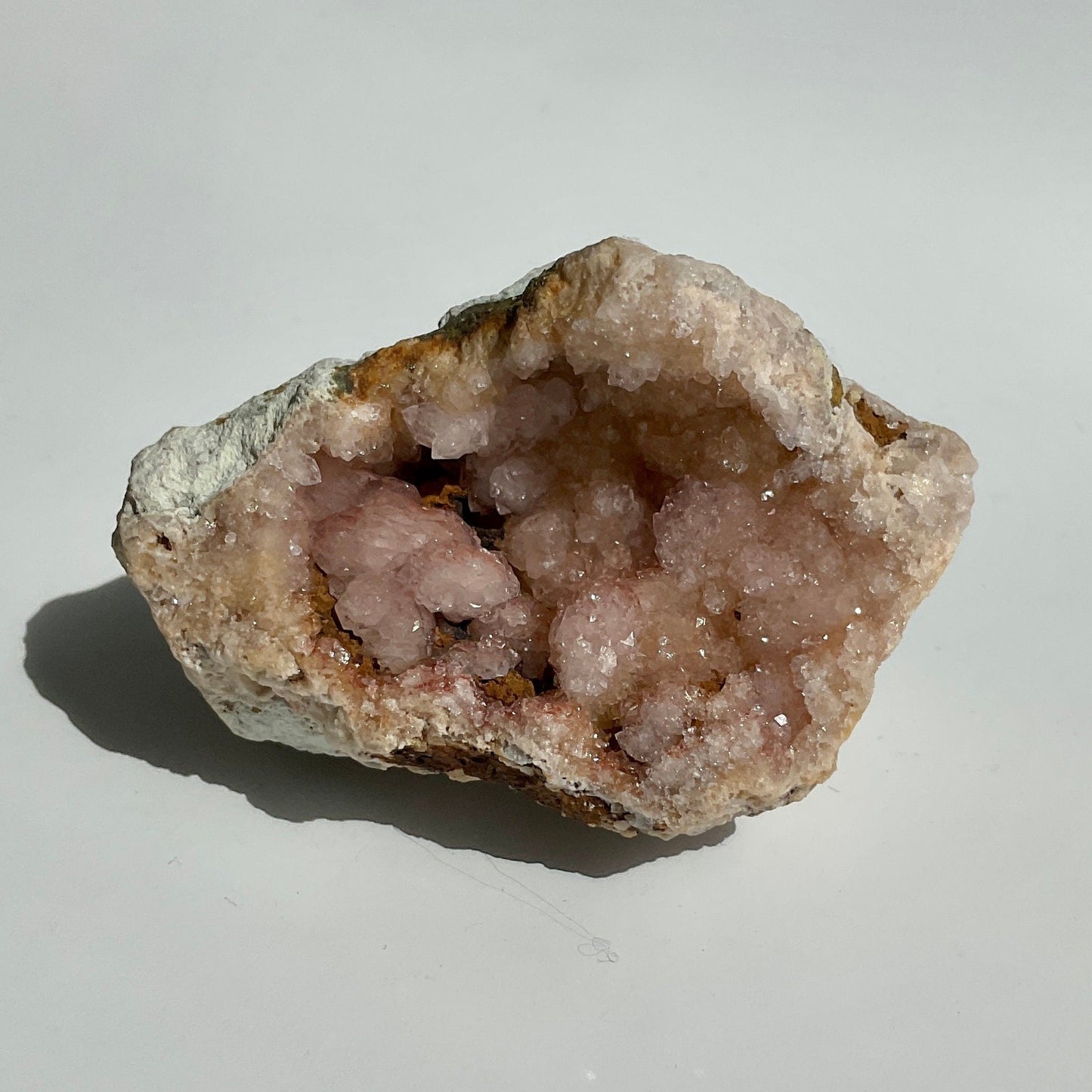 Small Sparkling Pink Amethyst Bubble Druzy Geode