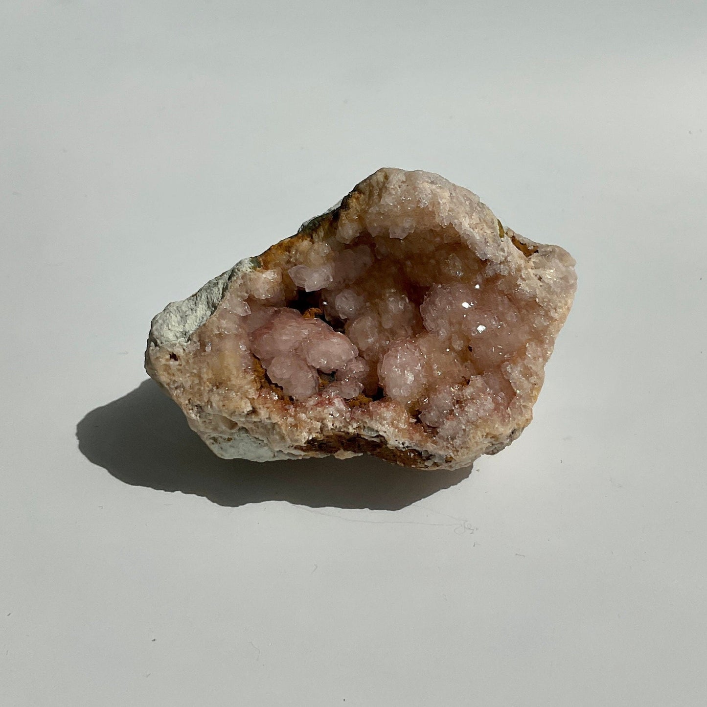 Small Sparkling Pink Amethyst Bubble Druzy Geode