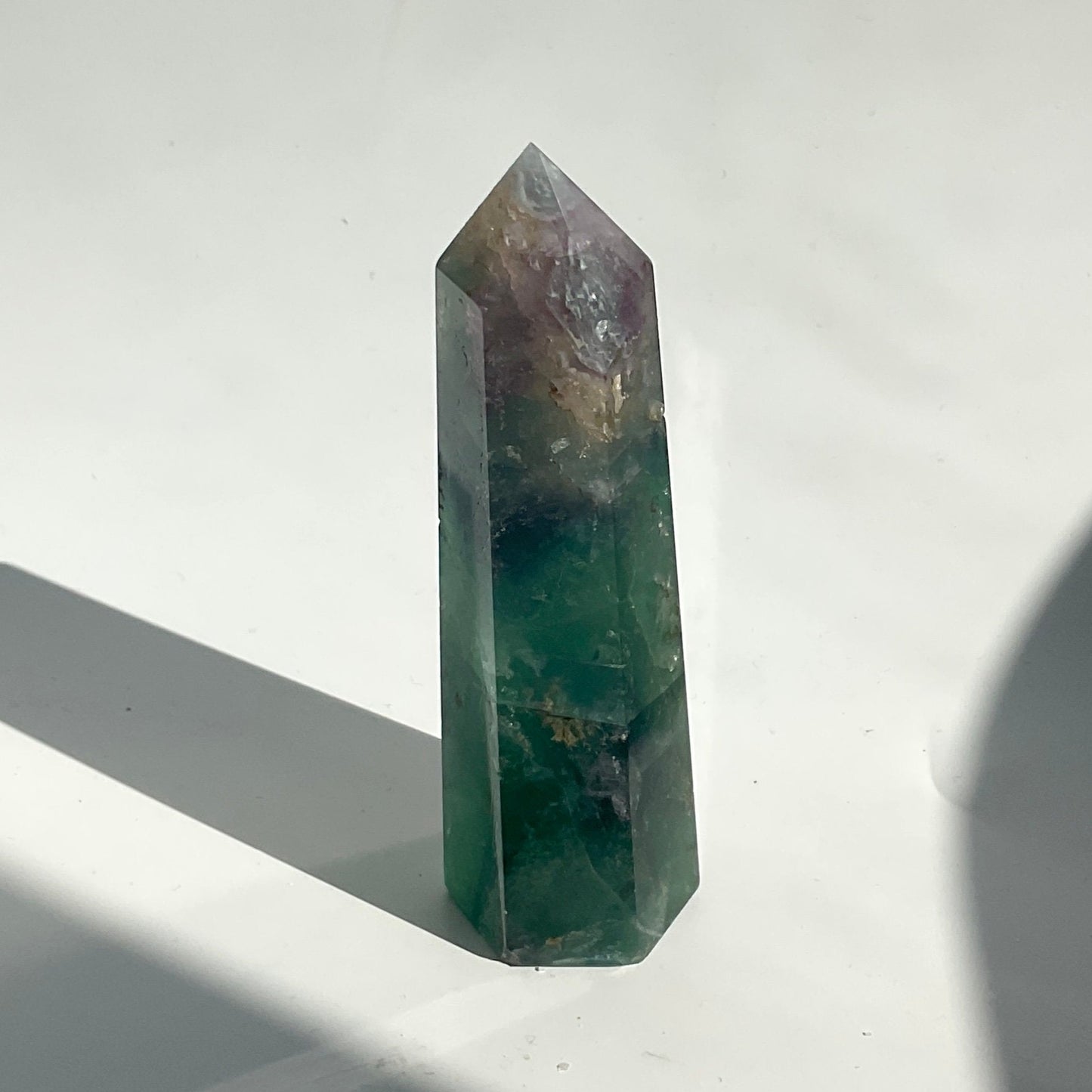 Blue Green Fluorite Crystal Tower