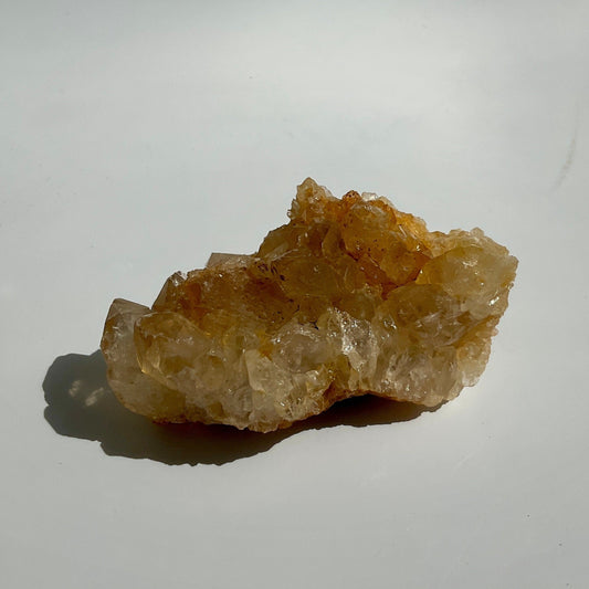 Clear Quartz with Limonite Sugar Growth Cluster