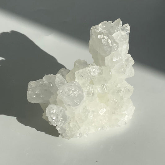 Small Standing White Apophyllite Raw Cluster Interesting Formation