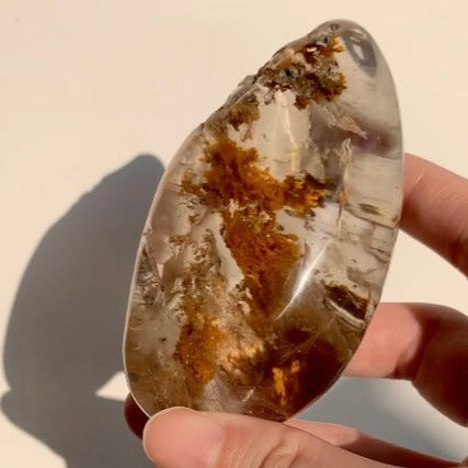 Autumn Vibes Phantom Filled Garden Quartz Lodolite Lens