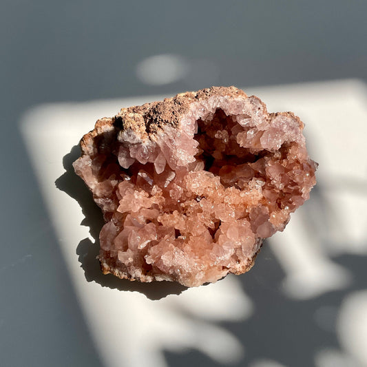 Argentinian Raw Pink Amethyst Coral Pink Geode