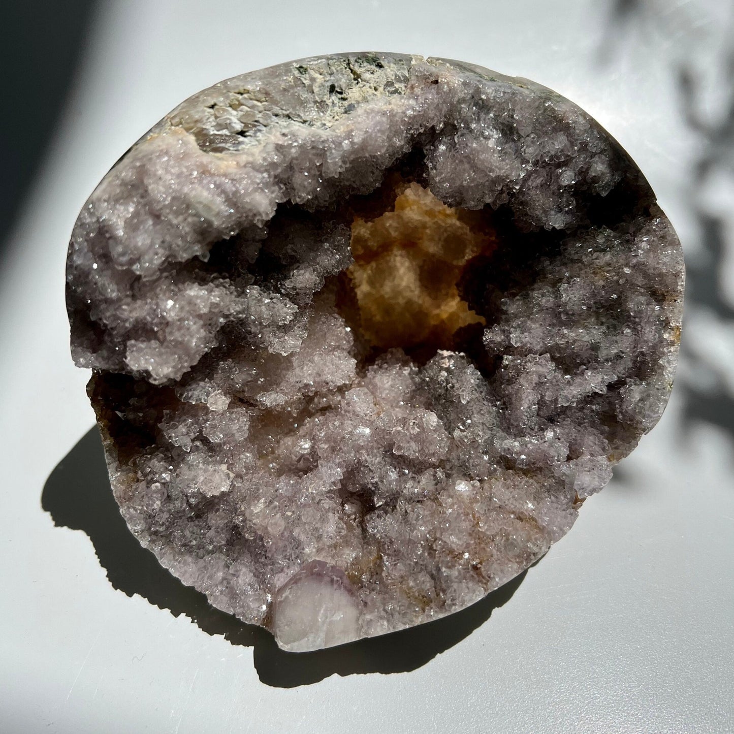 Shimmering Purple Pink Amethyst Druzy Quartz Geode