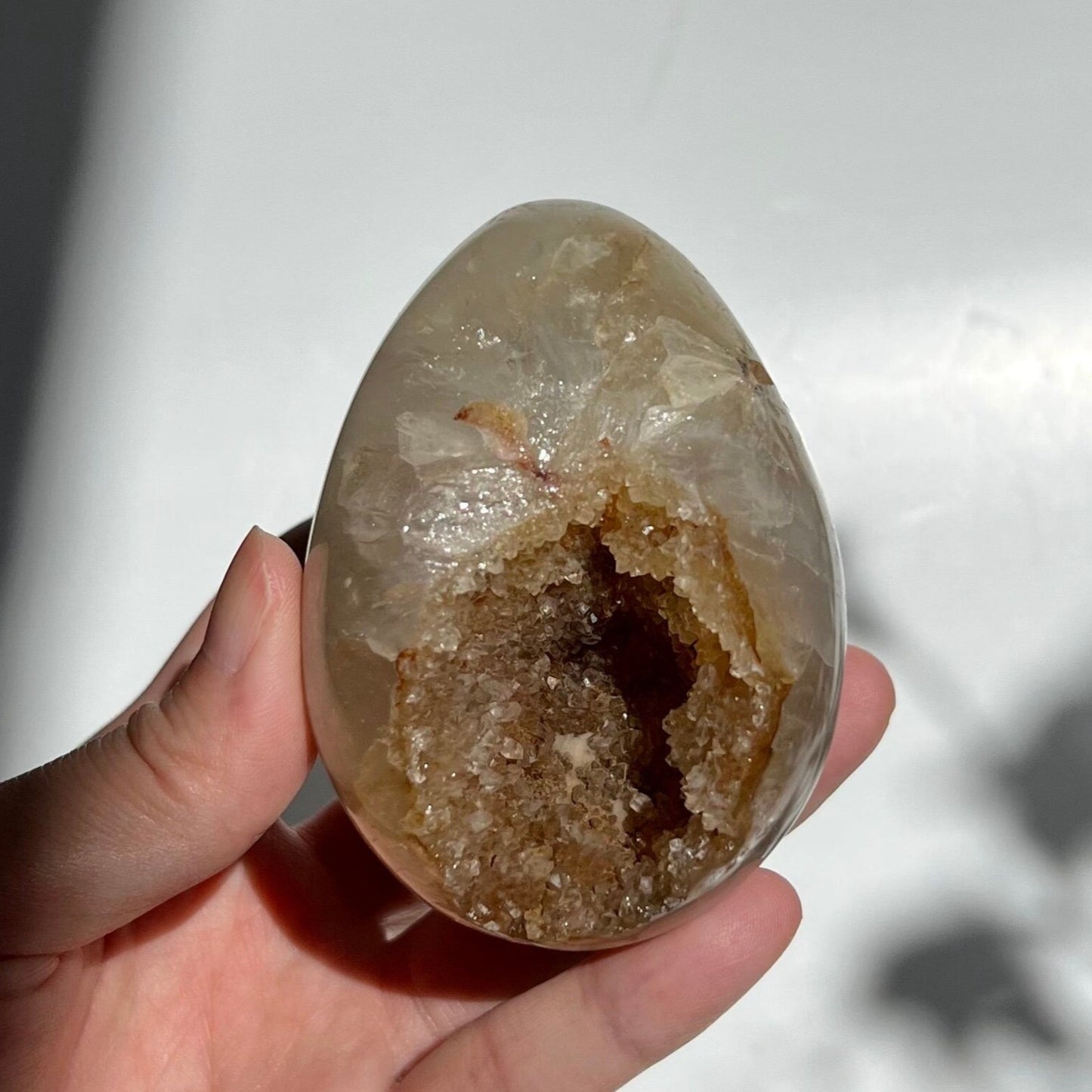 Super Quartzy Druzy Agate Big Open Sparkly Egg