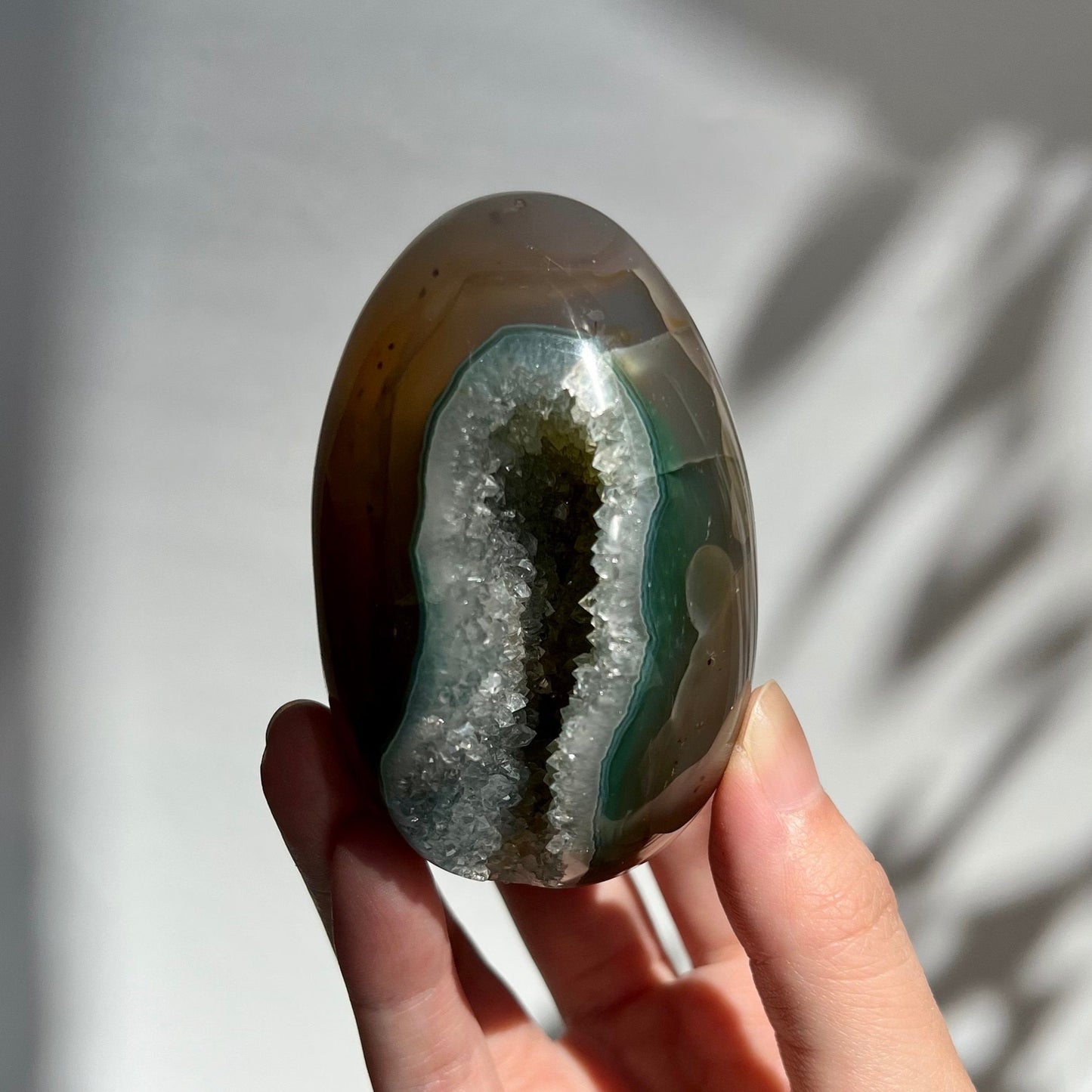 Grey Purple Green Blue Druzy Agate Easter Egg