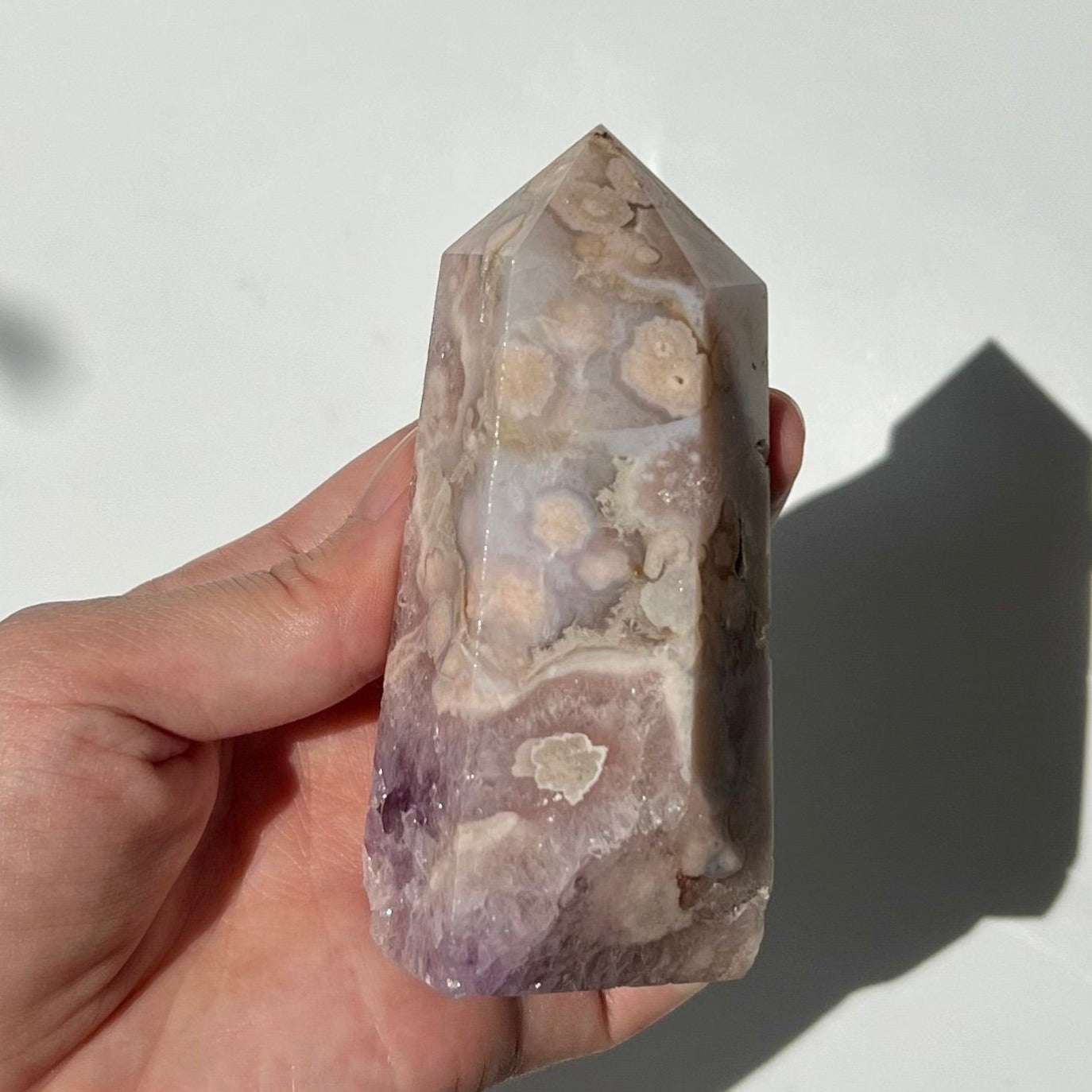 Amethyst Mix Flower Sakura Agate Pastel Tower