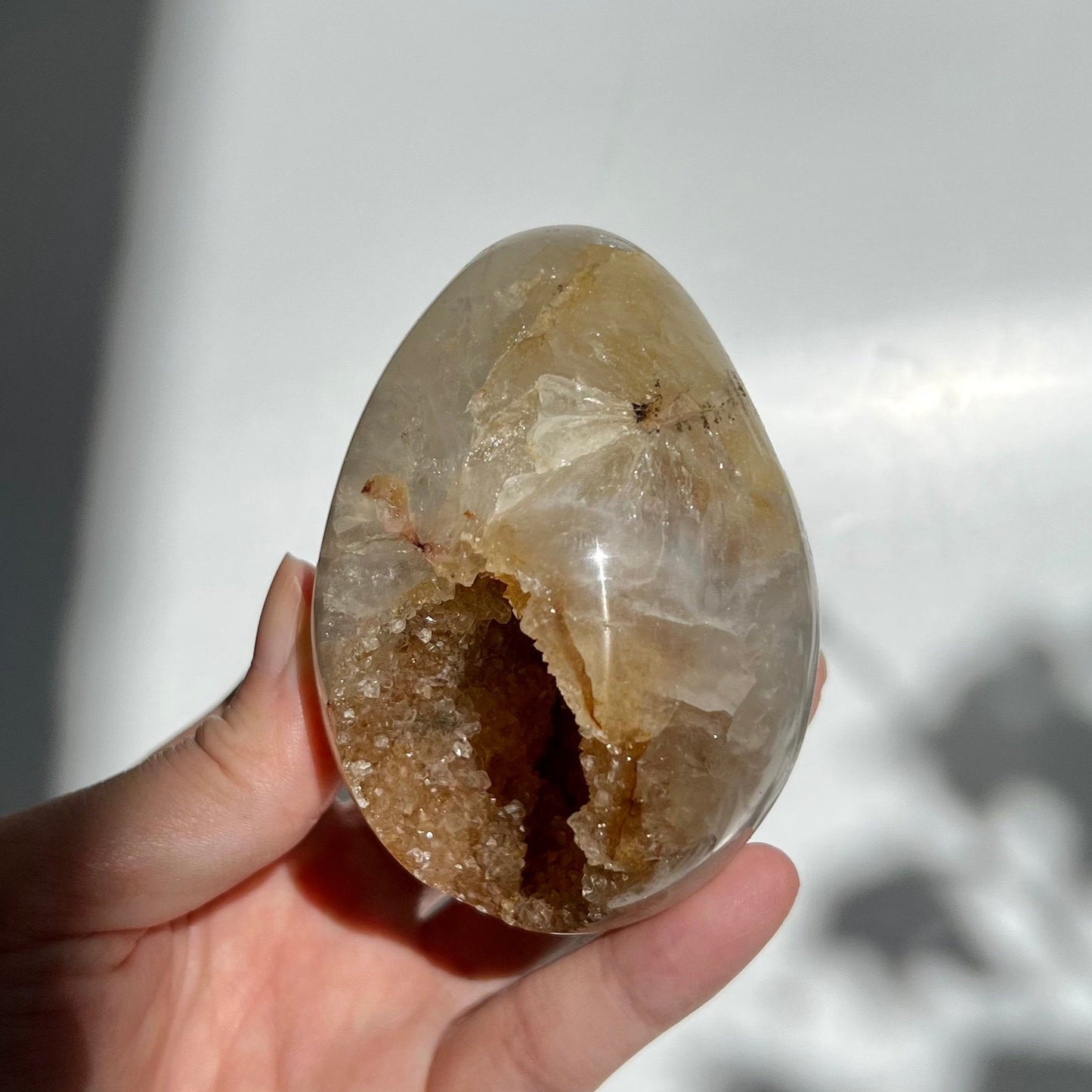 Super Quartzy Druzy Agate Big Open Sparkly Egg