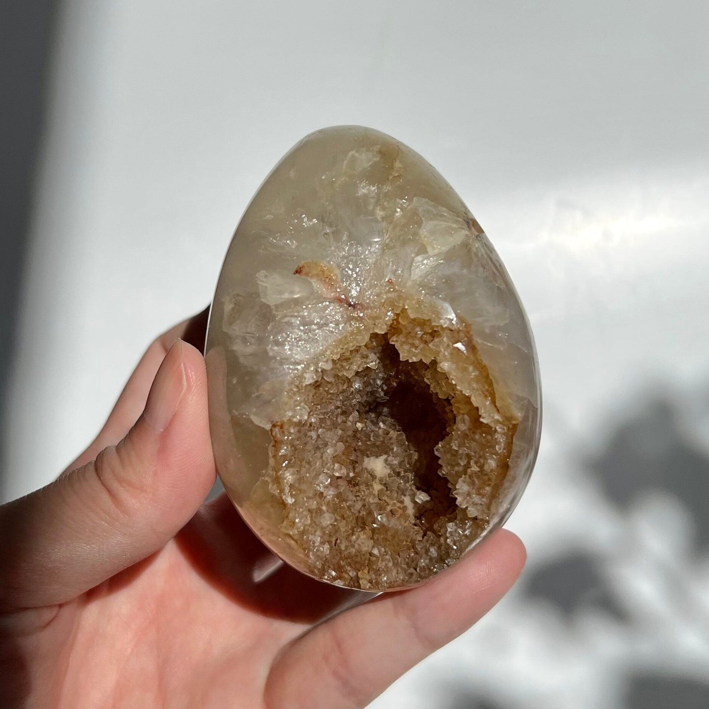 Super Quartzy Druzy Agate Big Open Sparkly Egg