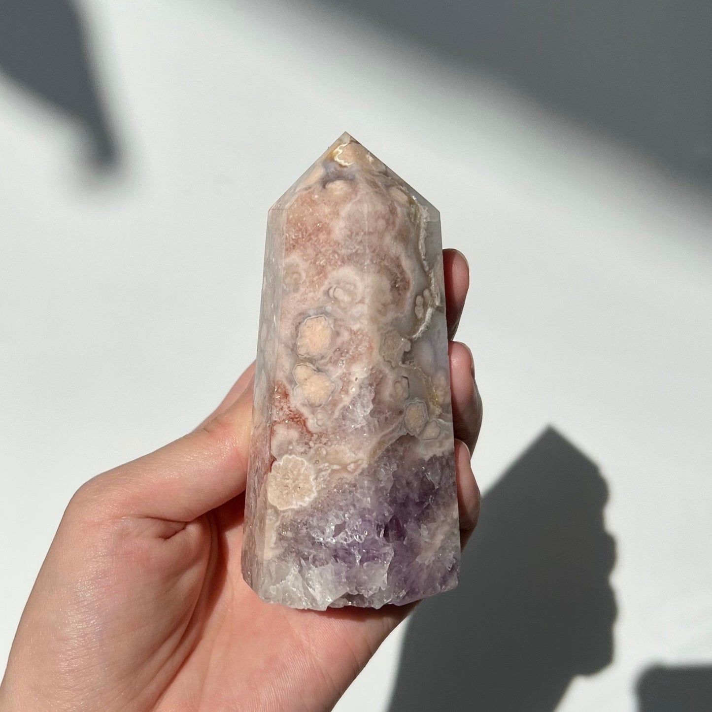 Amethyst Mix Flower Sakura Agate Pastel Tower