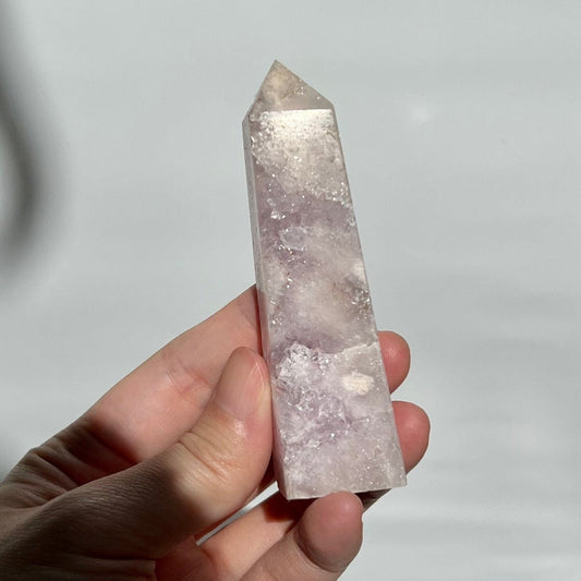 Slim Purple Pink Pink Amethyst Crystal Tower