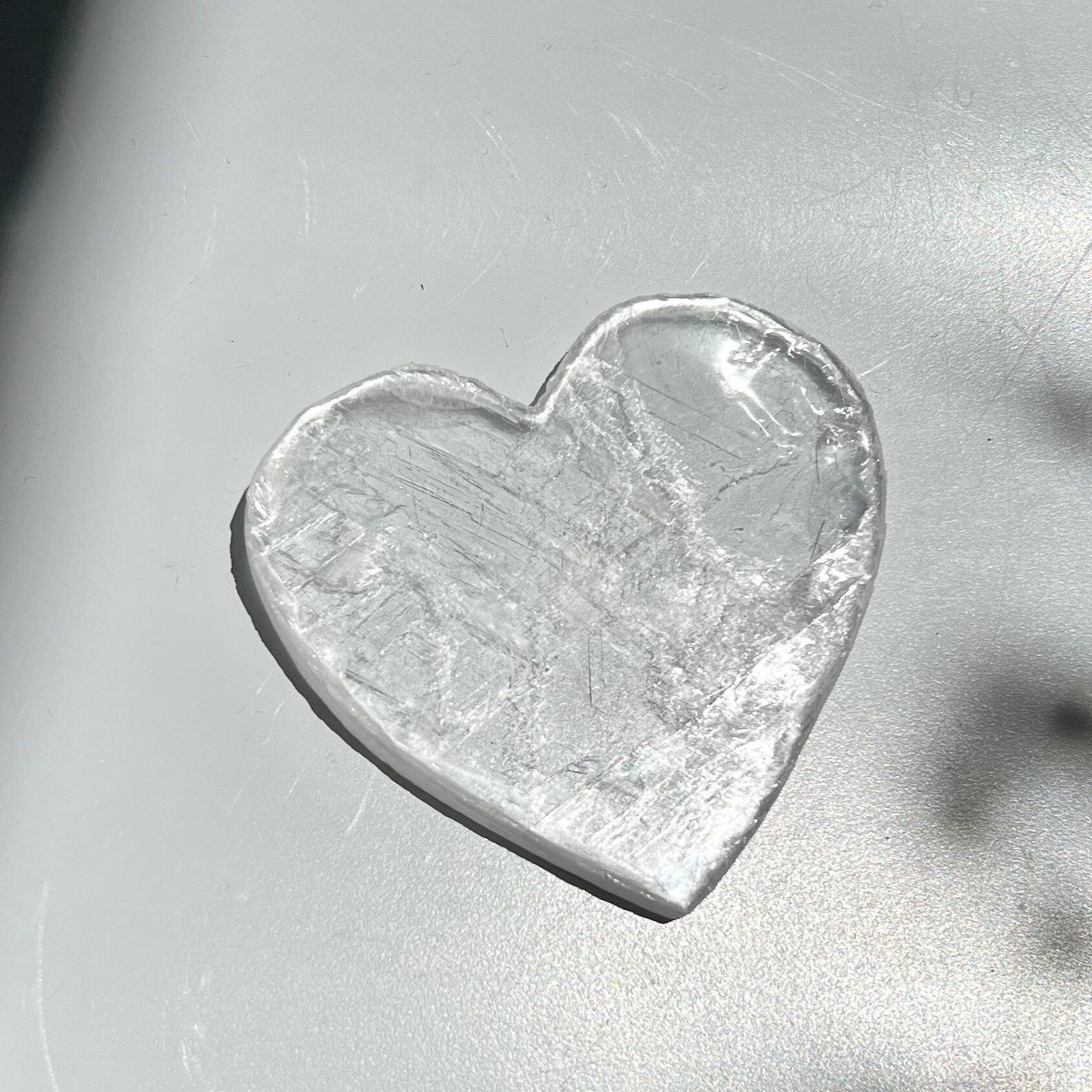 Heart Shaped Selenite Cleansing Slab Coaster